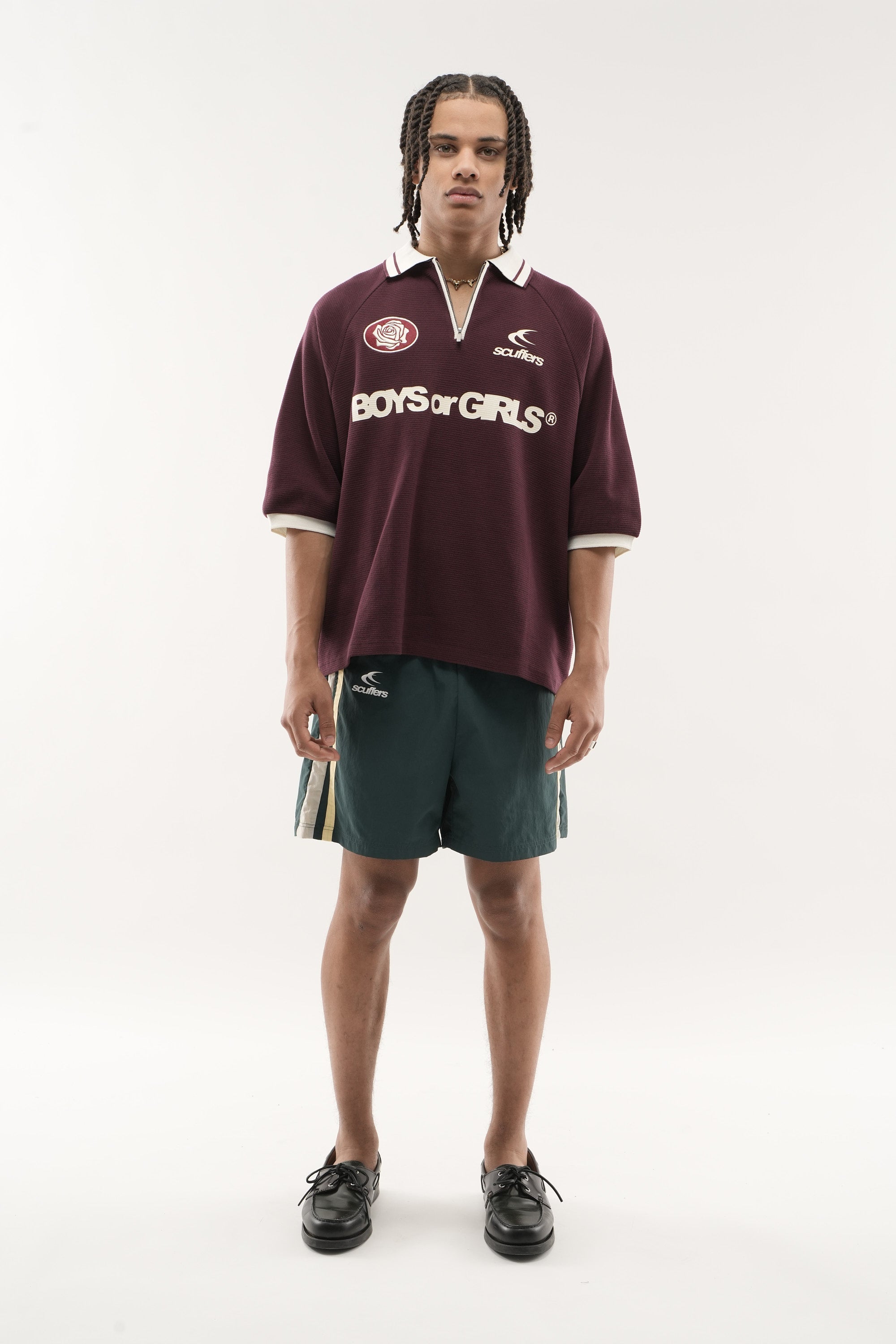 Boys or Girls Burgundy Polo