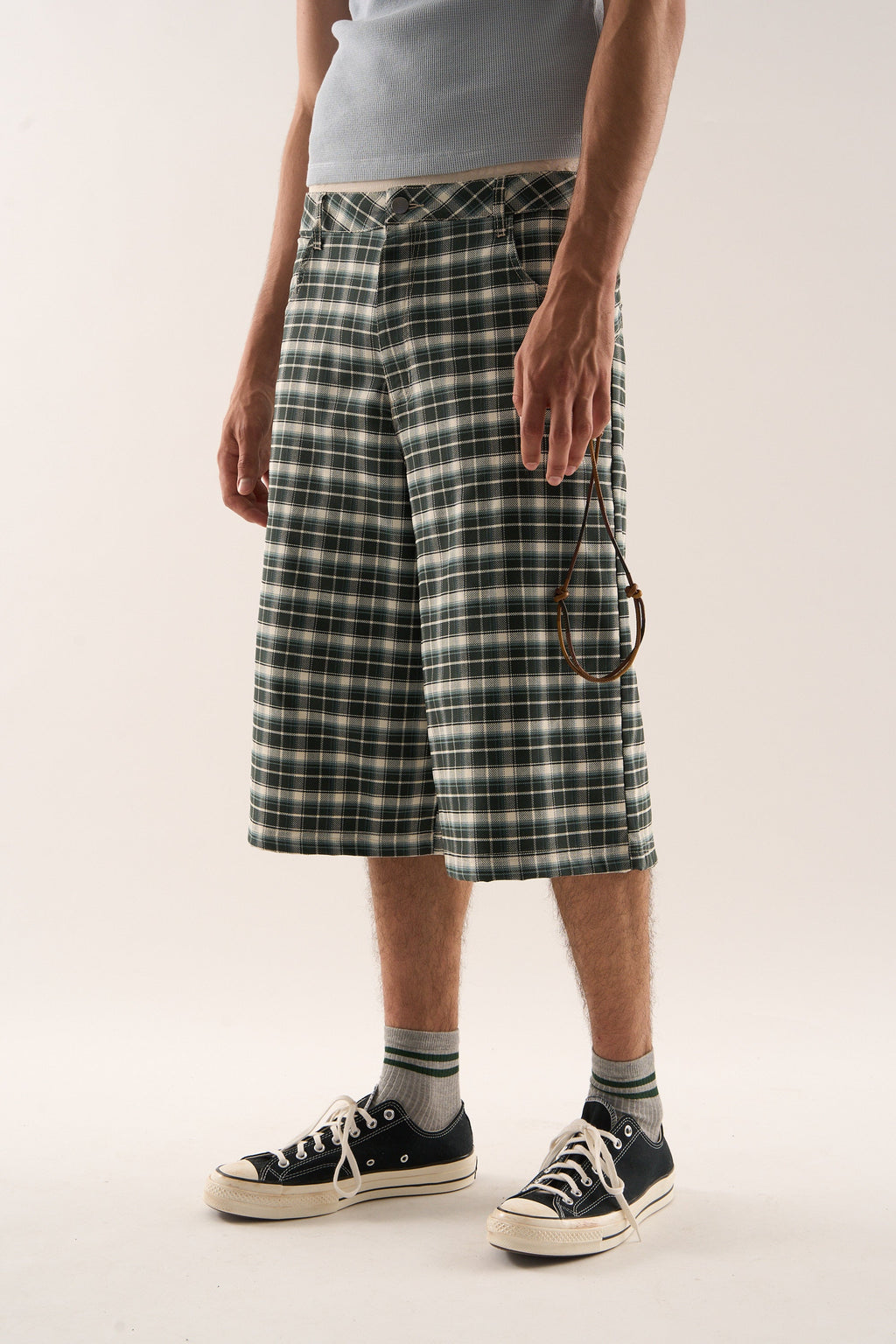 Checkered Green Jorts