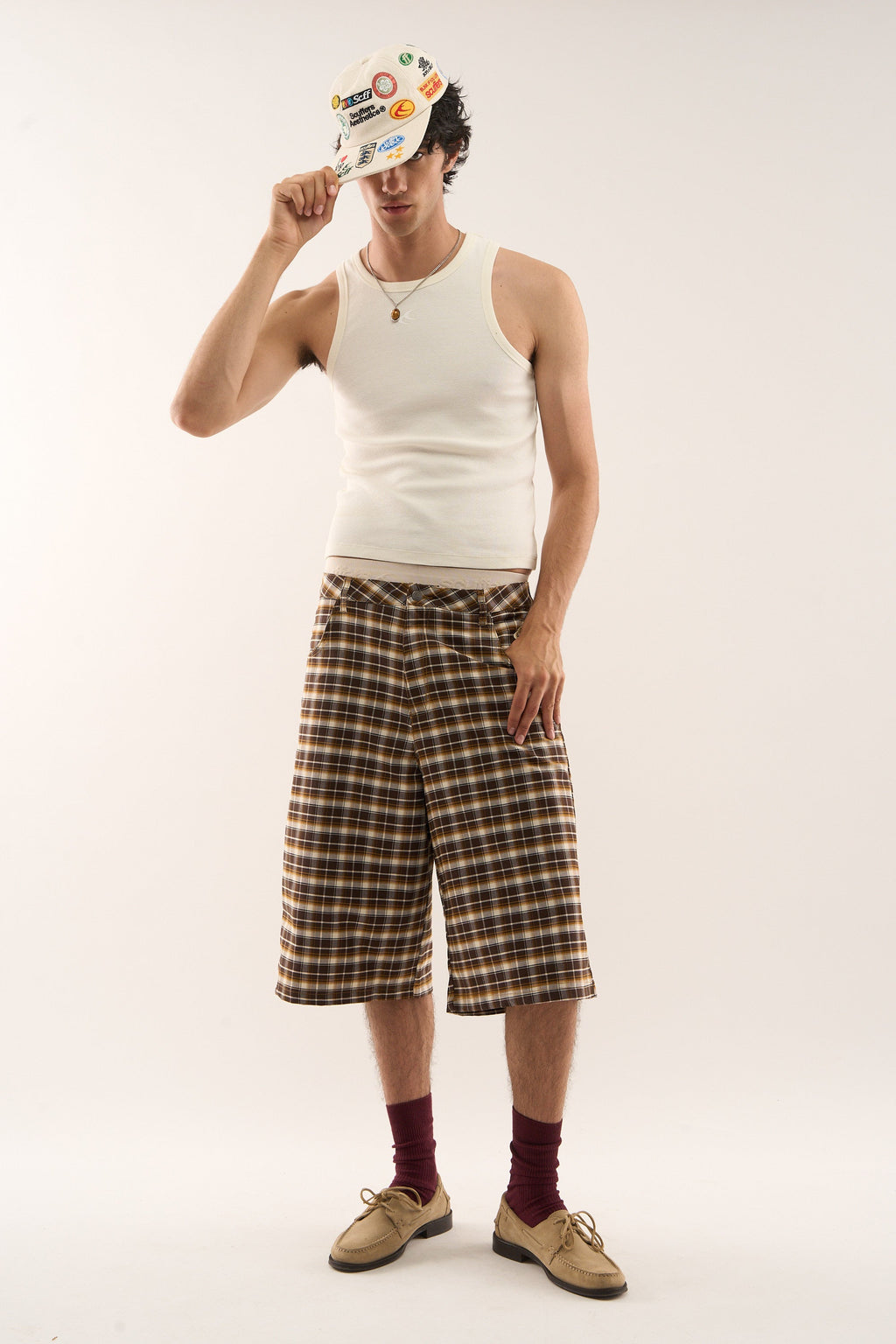 Checkered Brown Jorts