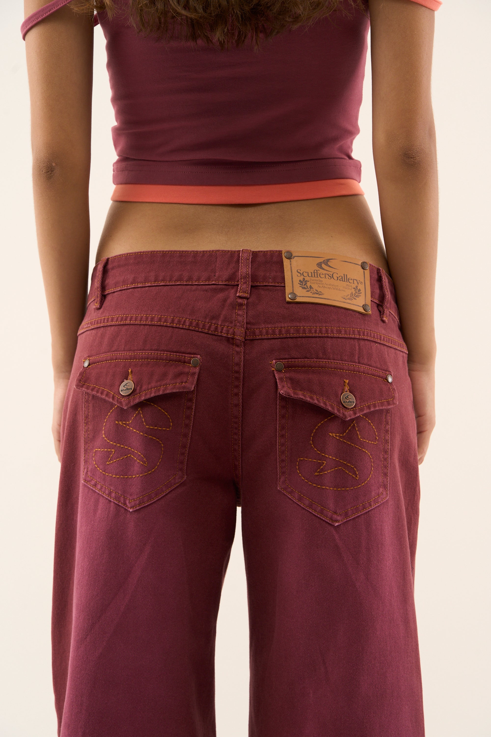 Carrie Burgundy Pants