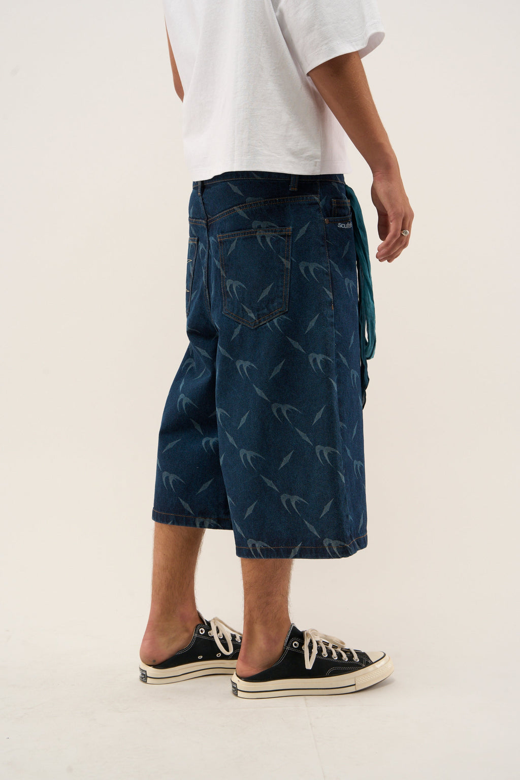 Silver Dark Blue Jorts