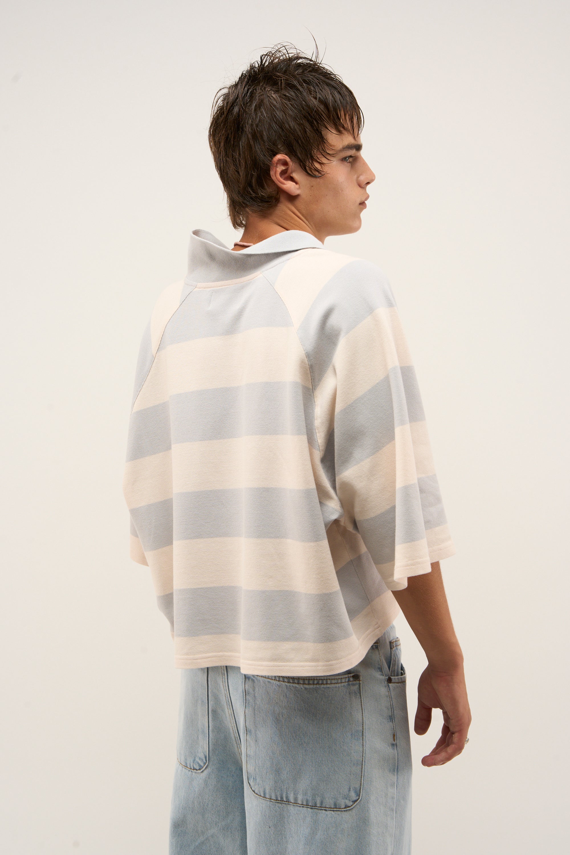 Signature Light Blue Striped Polo