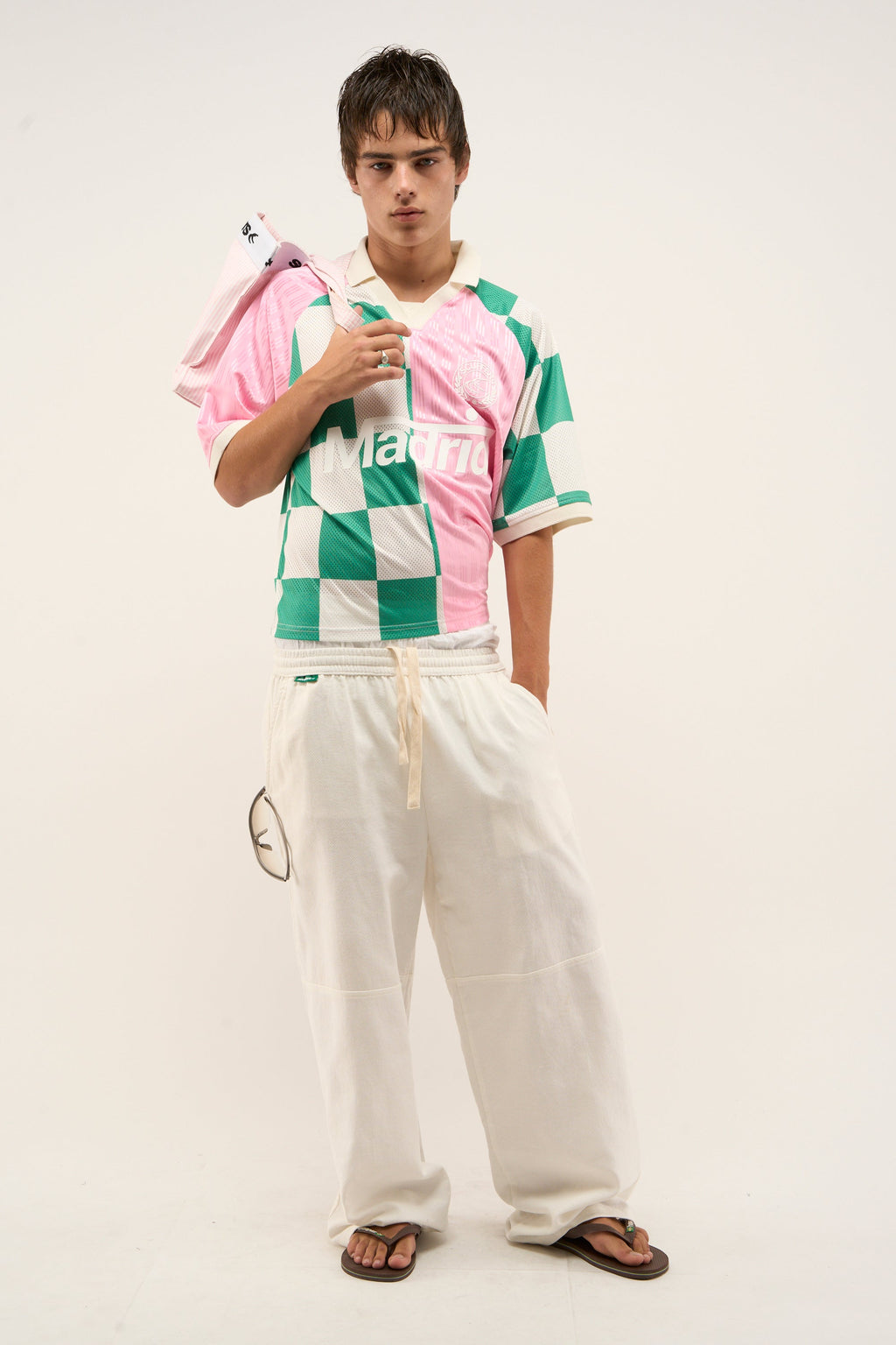 Madrid Pink & Checkered Football T-Shirt