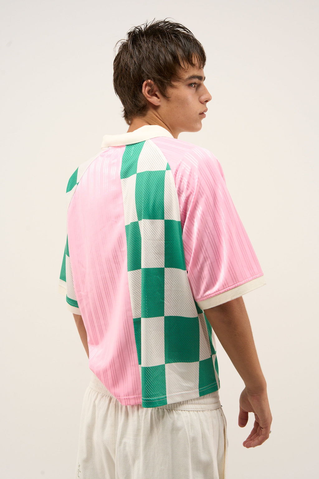 Madrid Pink & Checkered Football T-Shirt