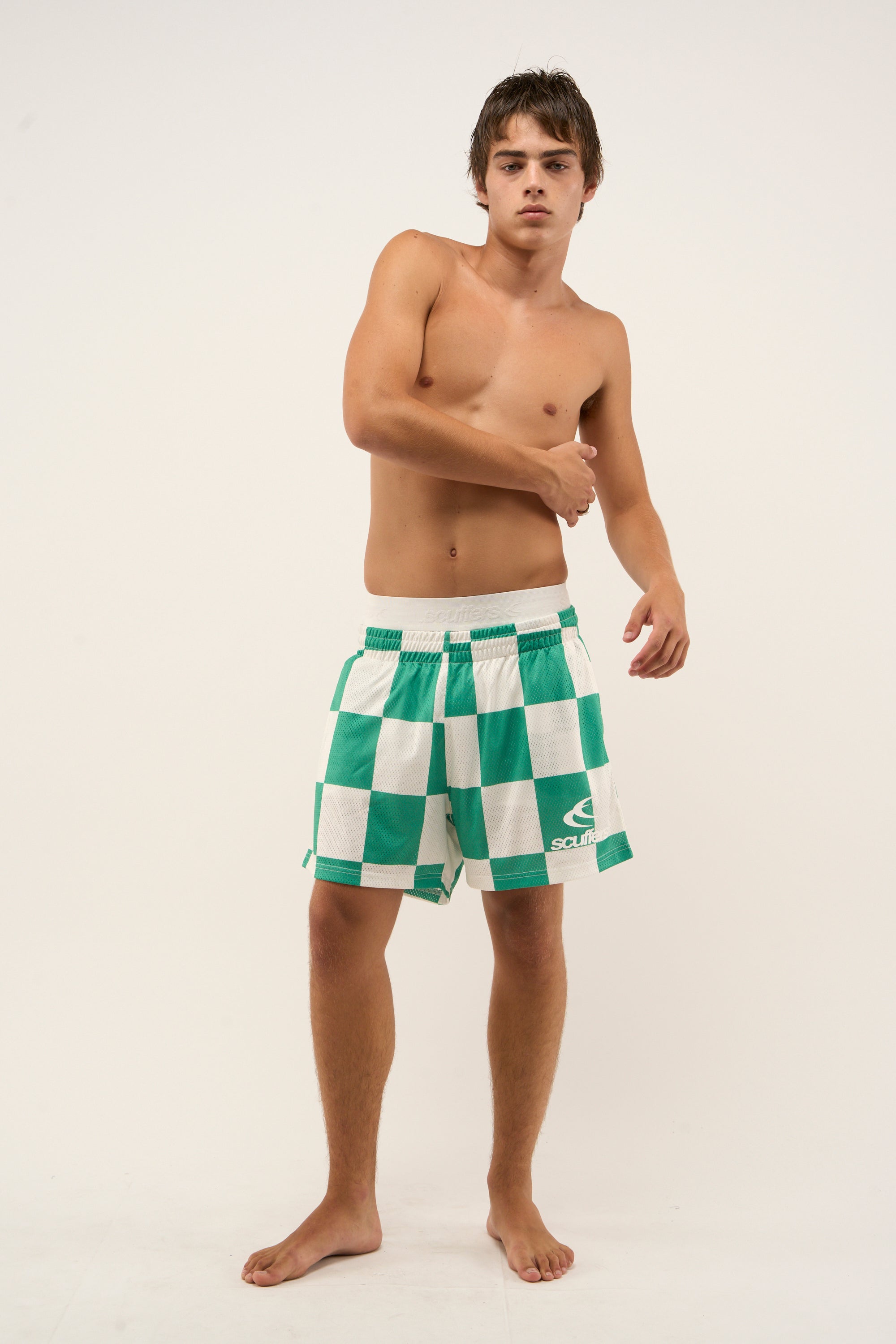 Madrid Checkered Football Shorts