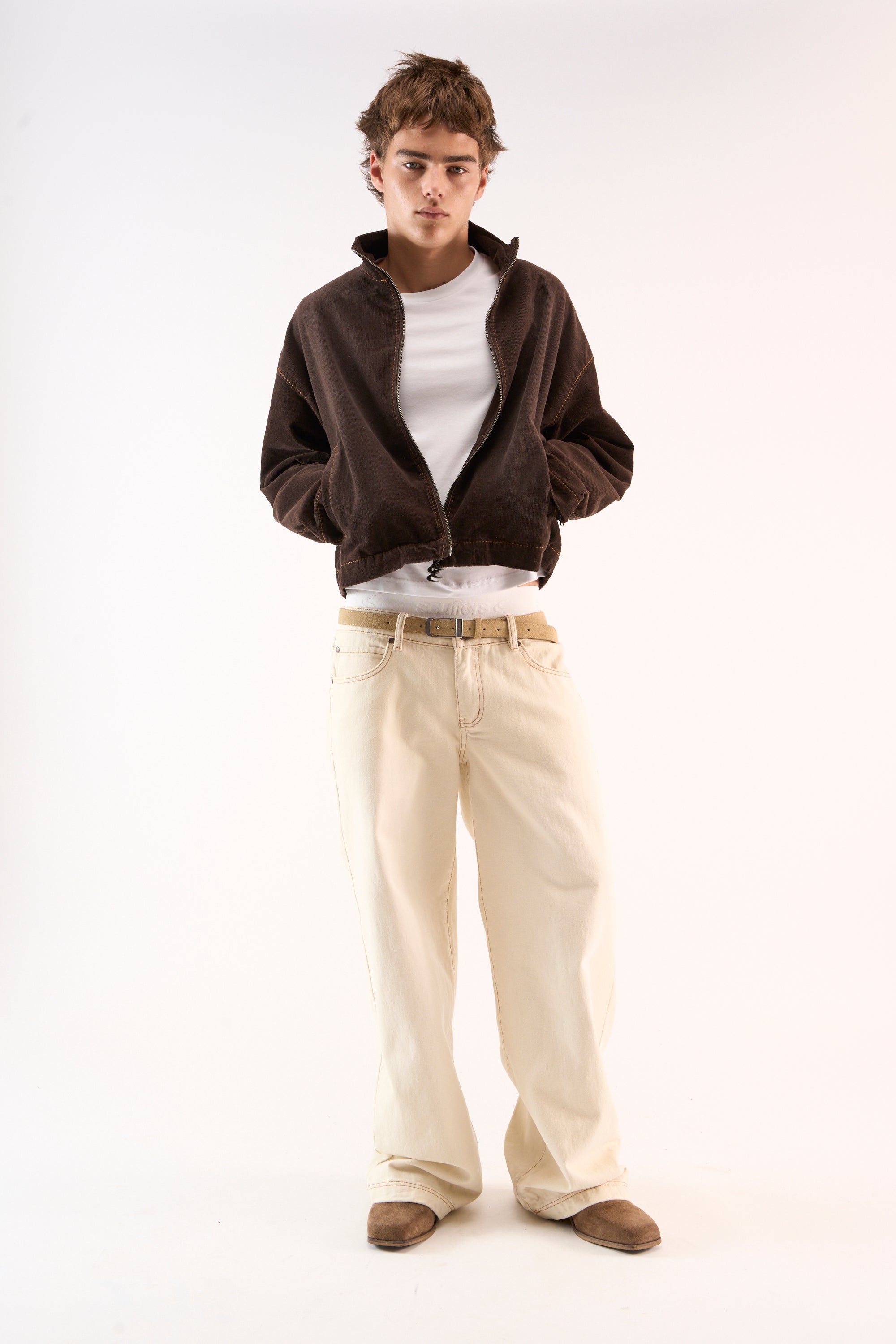 Corduroy Flared Brown Jacket