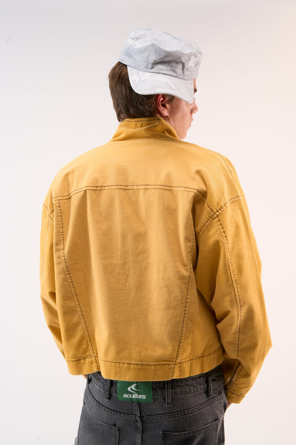 Corduroy Flared Yellow Jacket