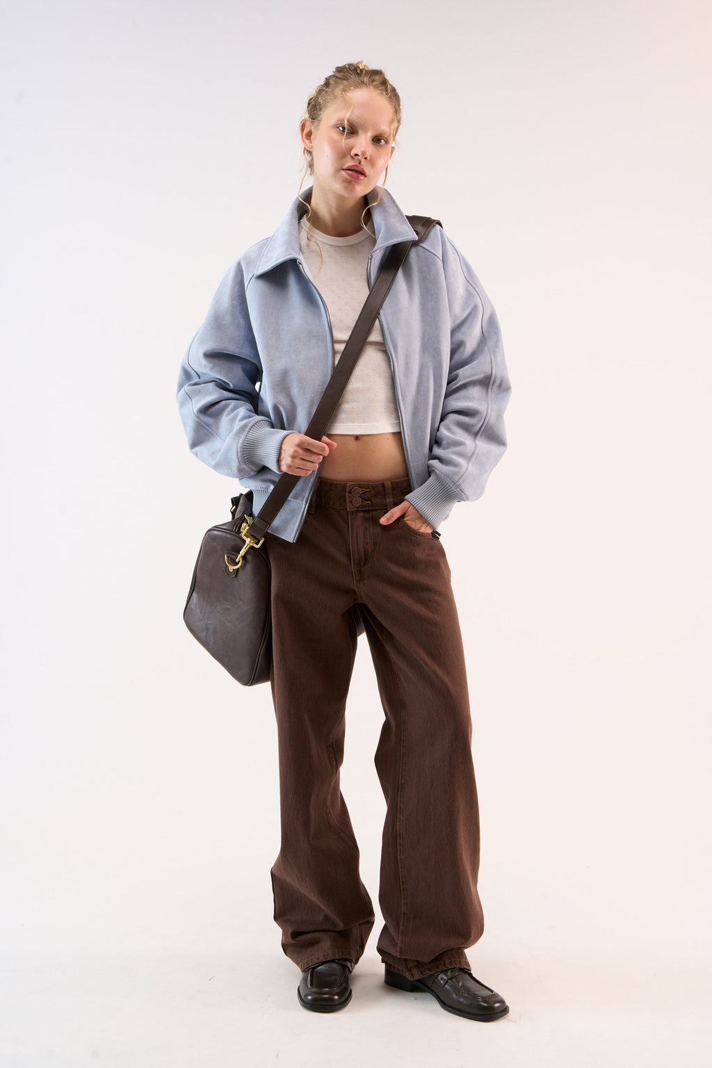 Suede Blue Raw Jacket