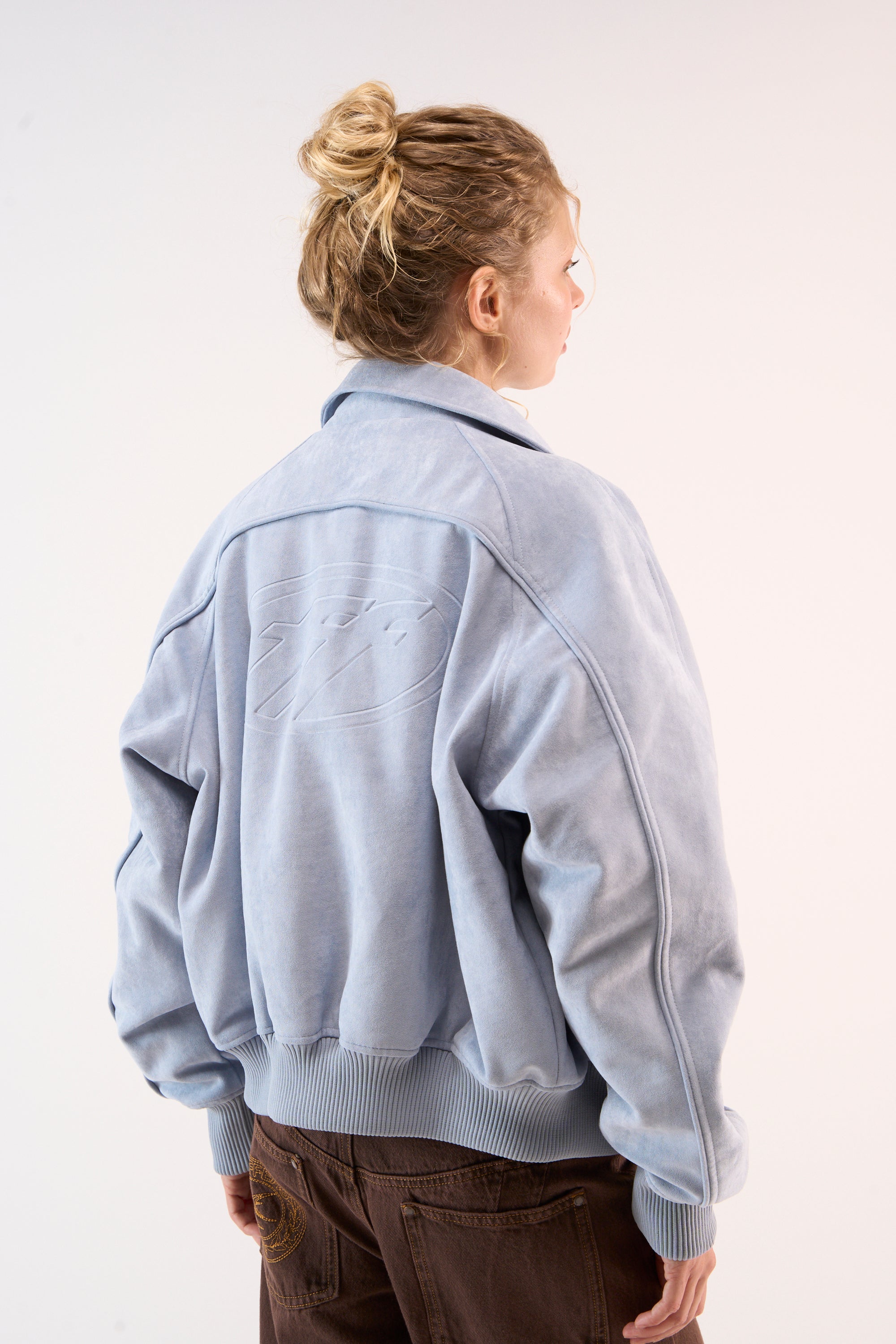 Suede Blue Raw Jacket