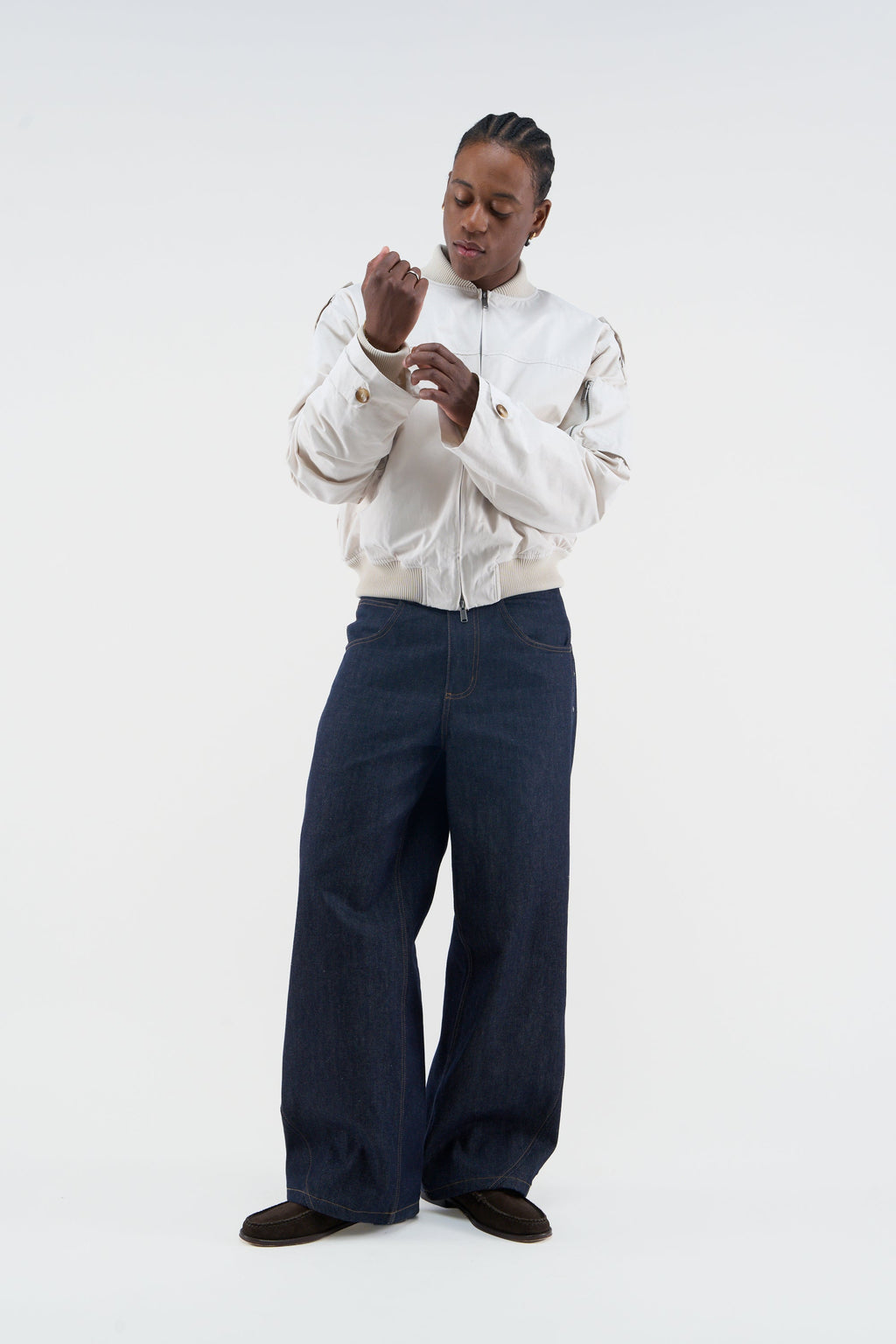 London Ecru Bomber Jacket