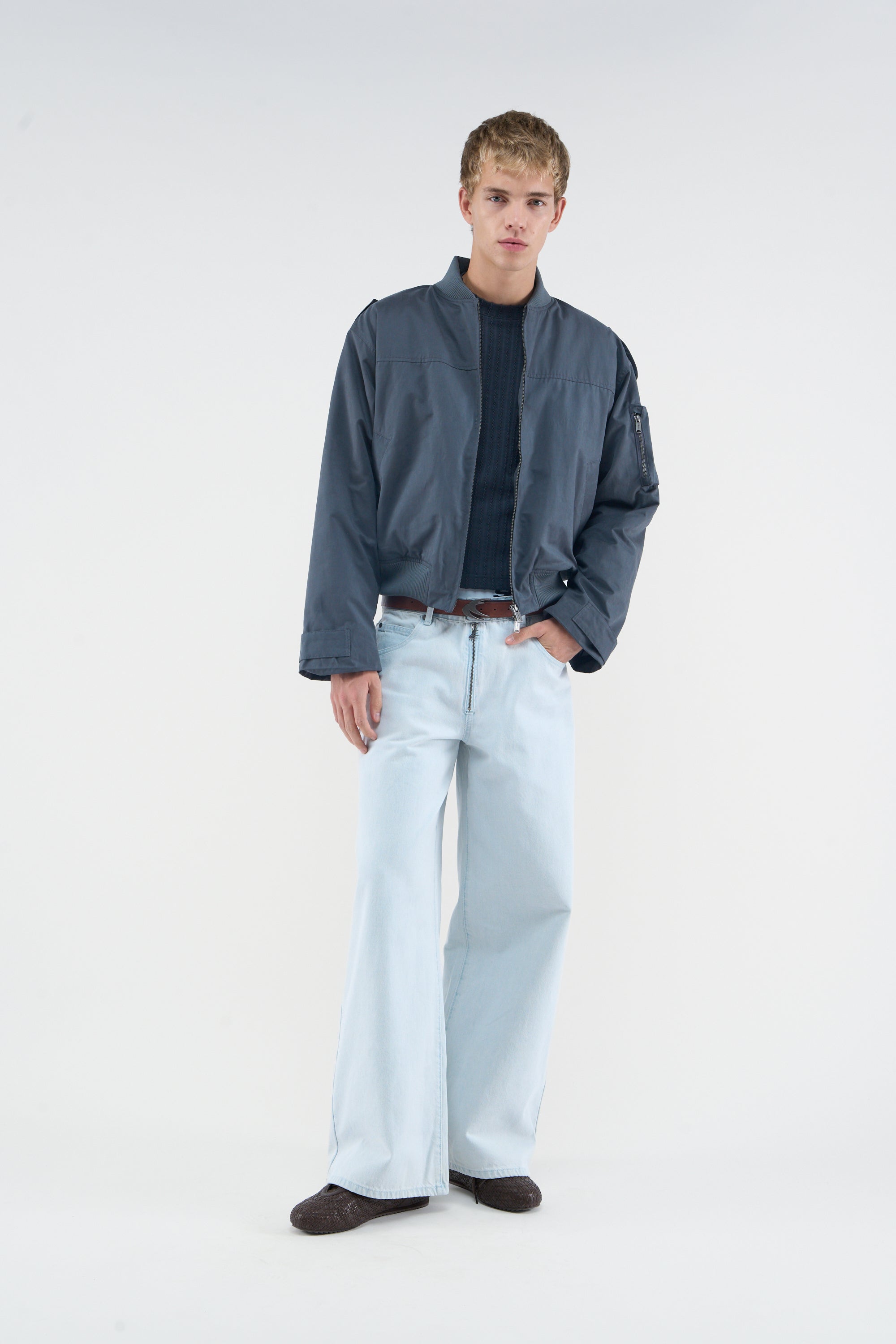 London Dark Grey Bomber Jacket