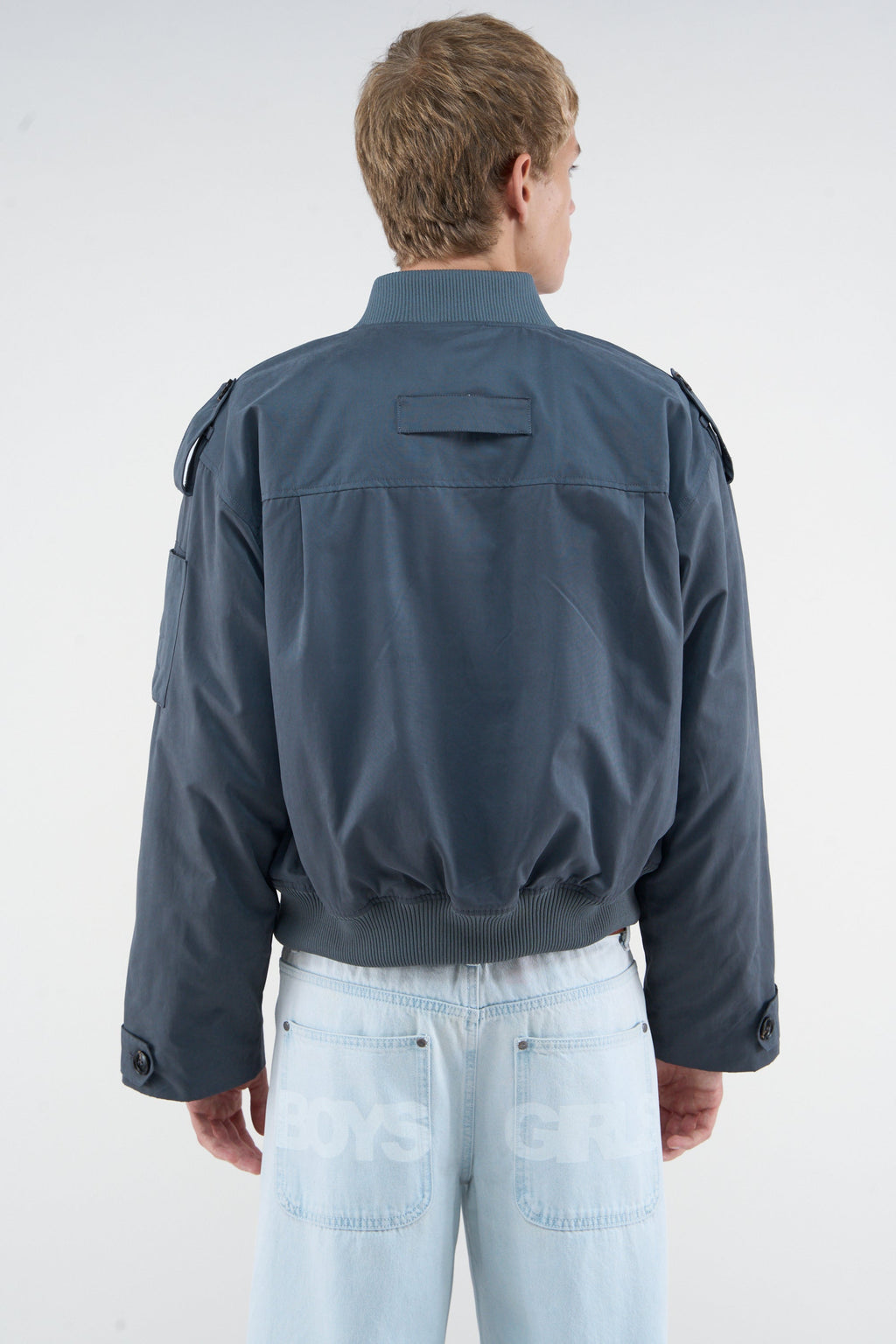 London Dark Grey Bomber Jacket