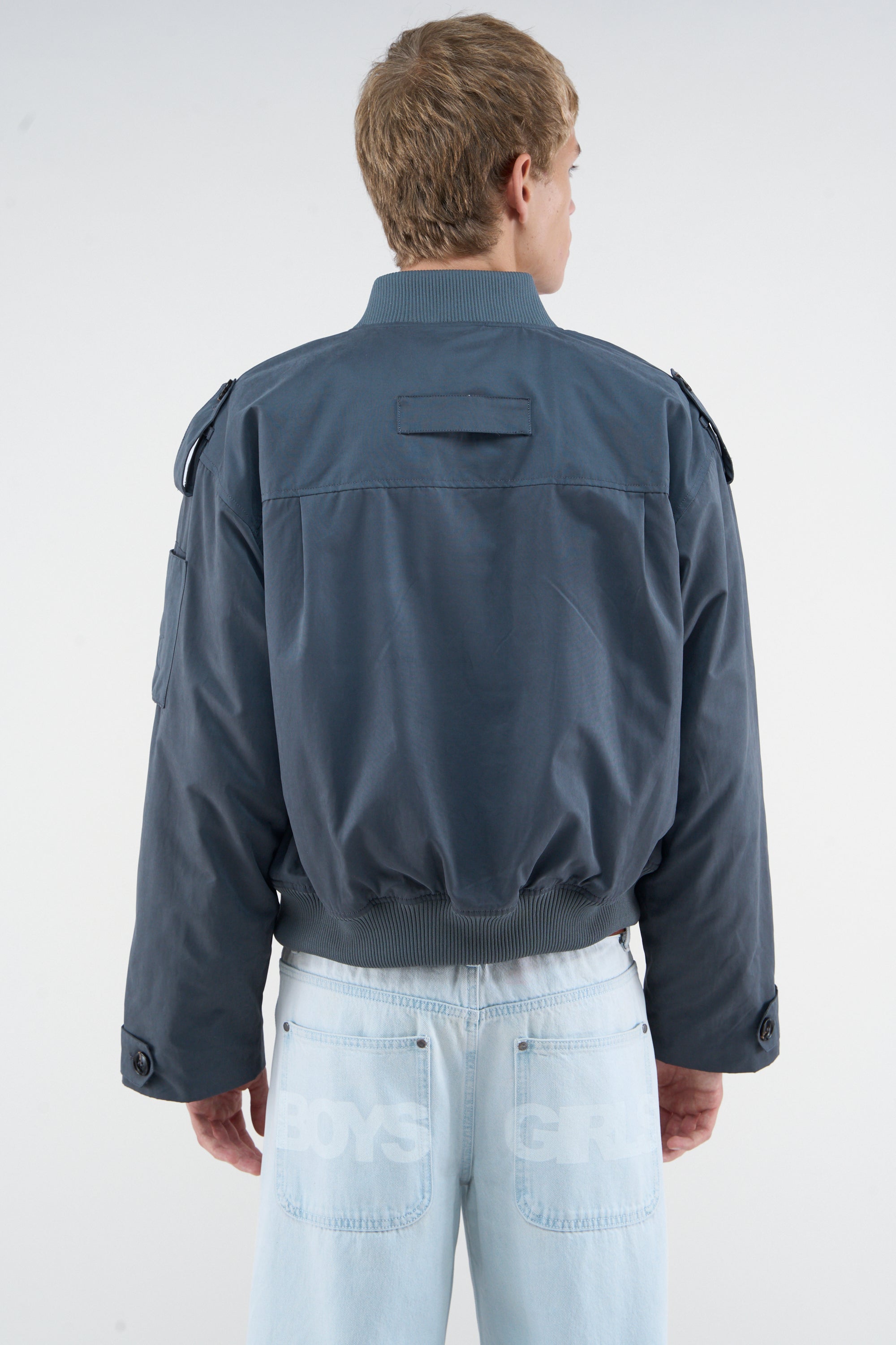 London Dark Grey Bomber Jacket