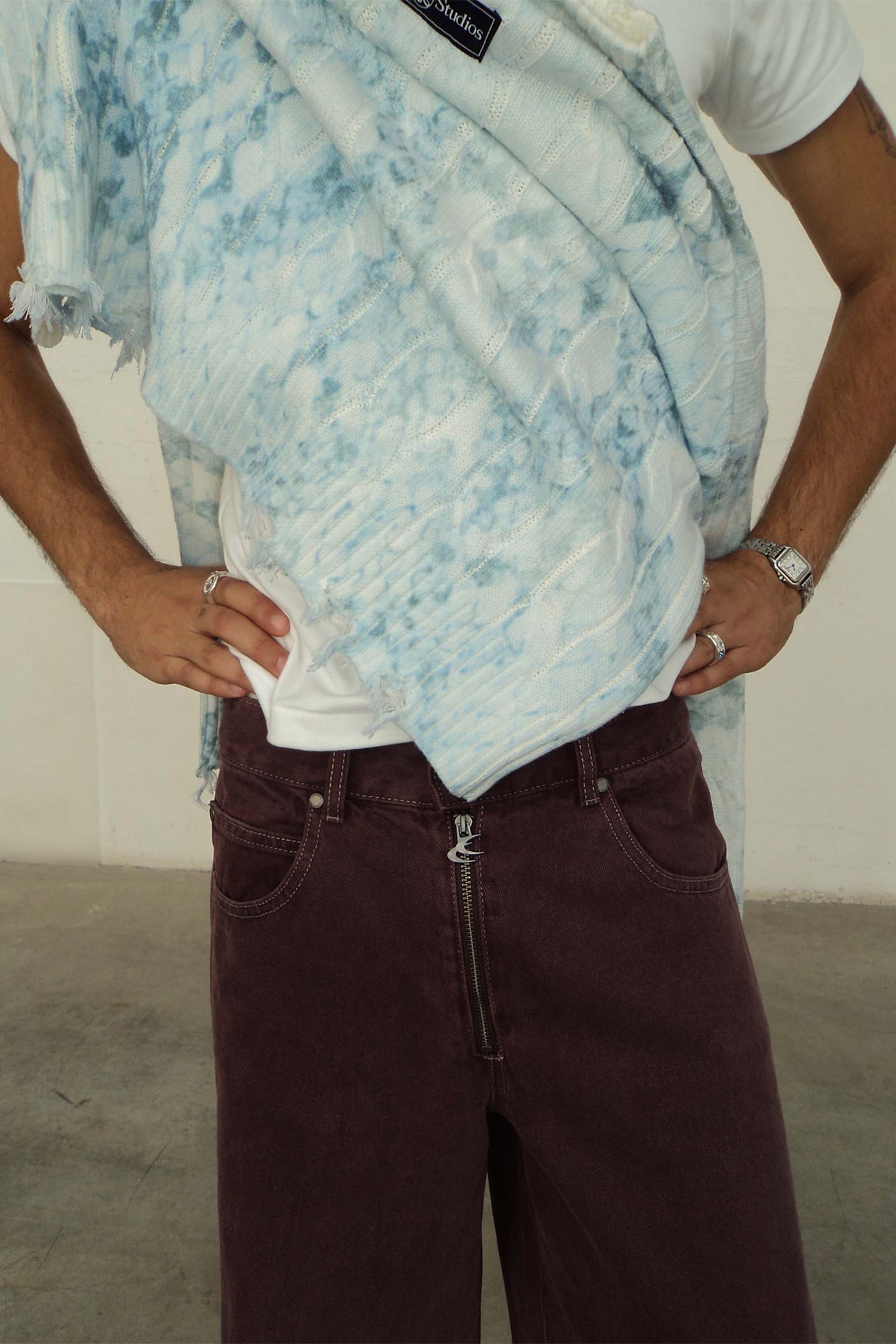 Trench Blue Snake Knit