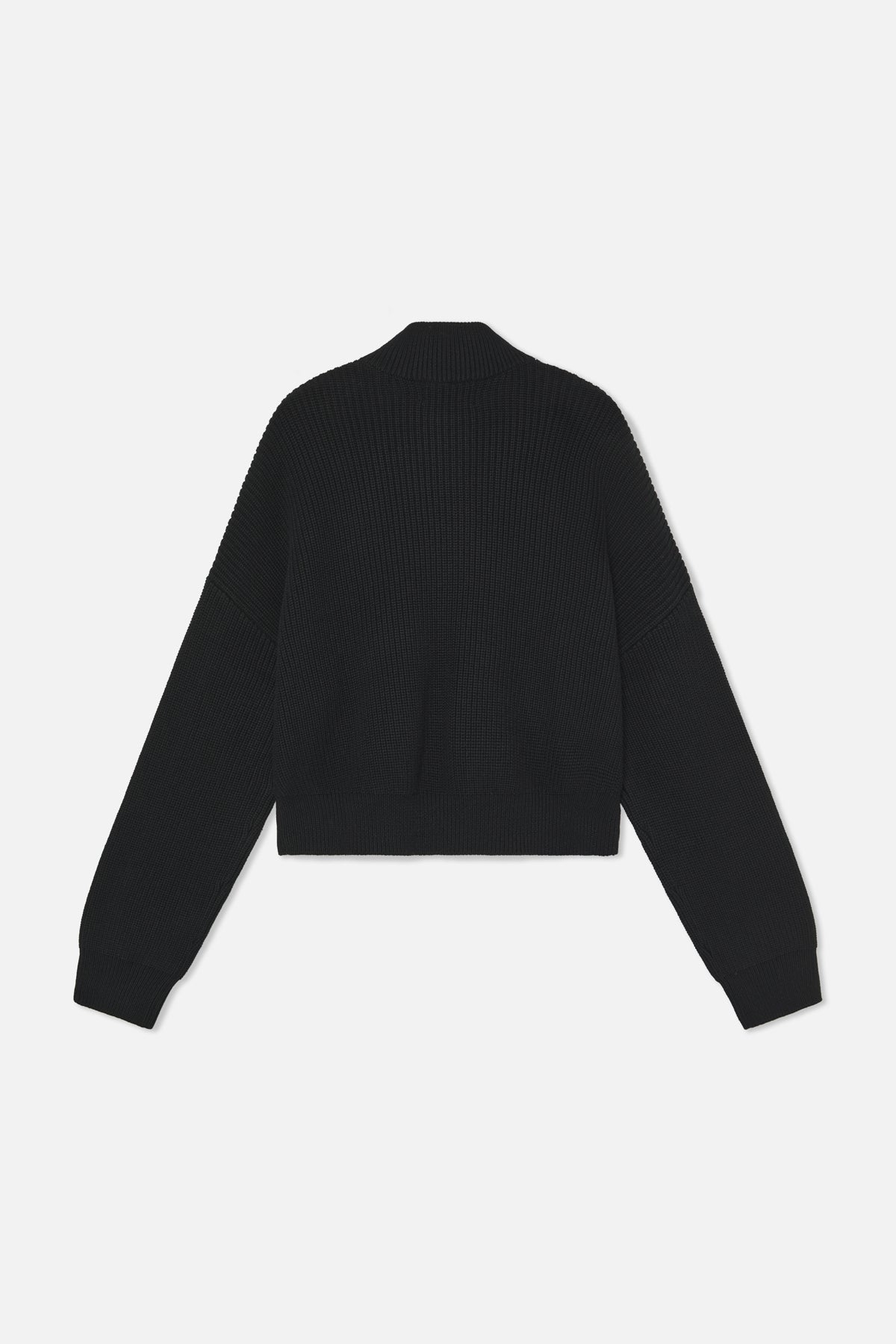 Delore Black Knit Zipper