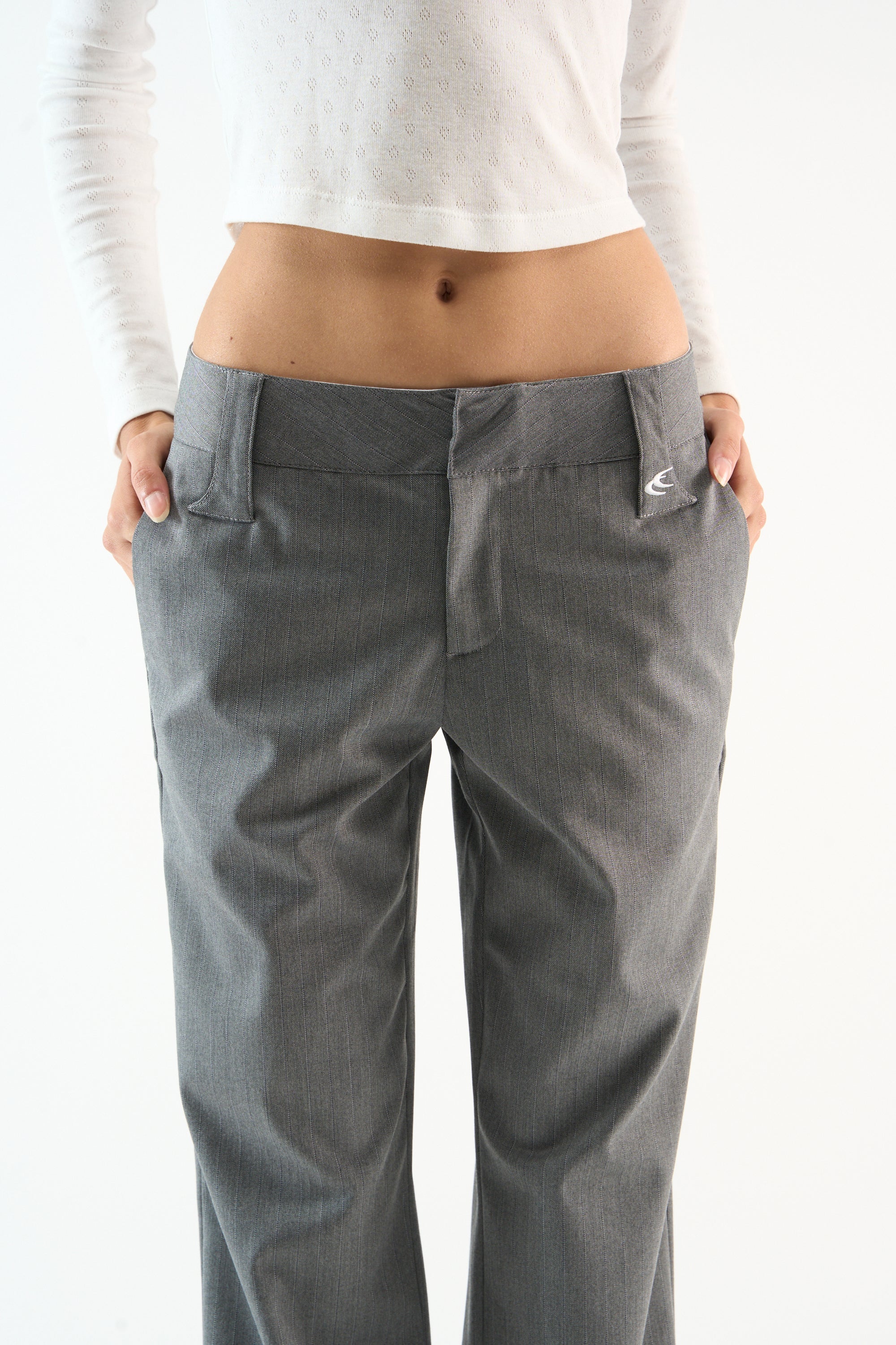 Tailoring Grey Striped Pants