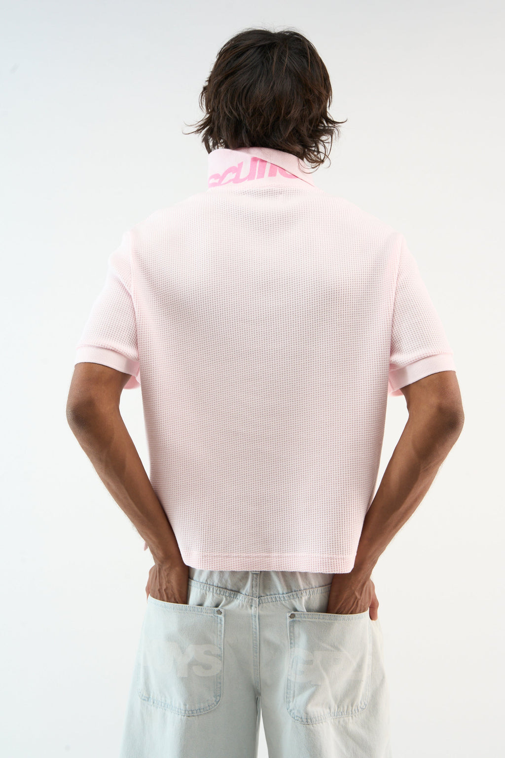 Waffle Pink Polo
