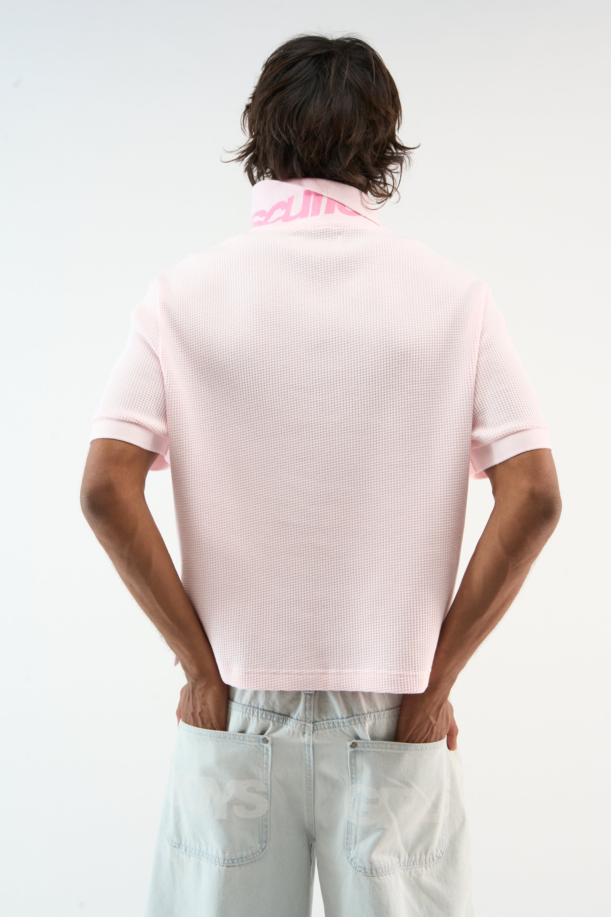 Waffle Pink Polo