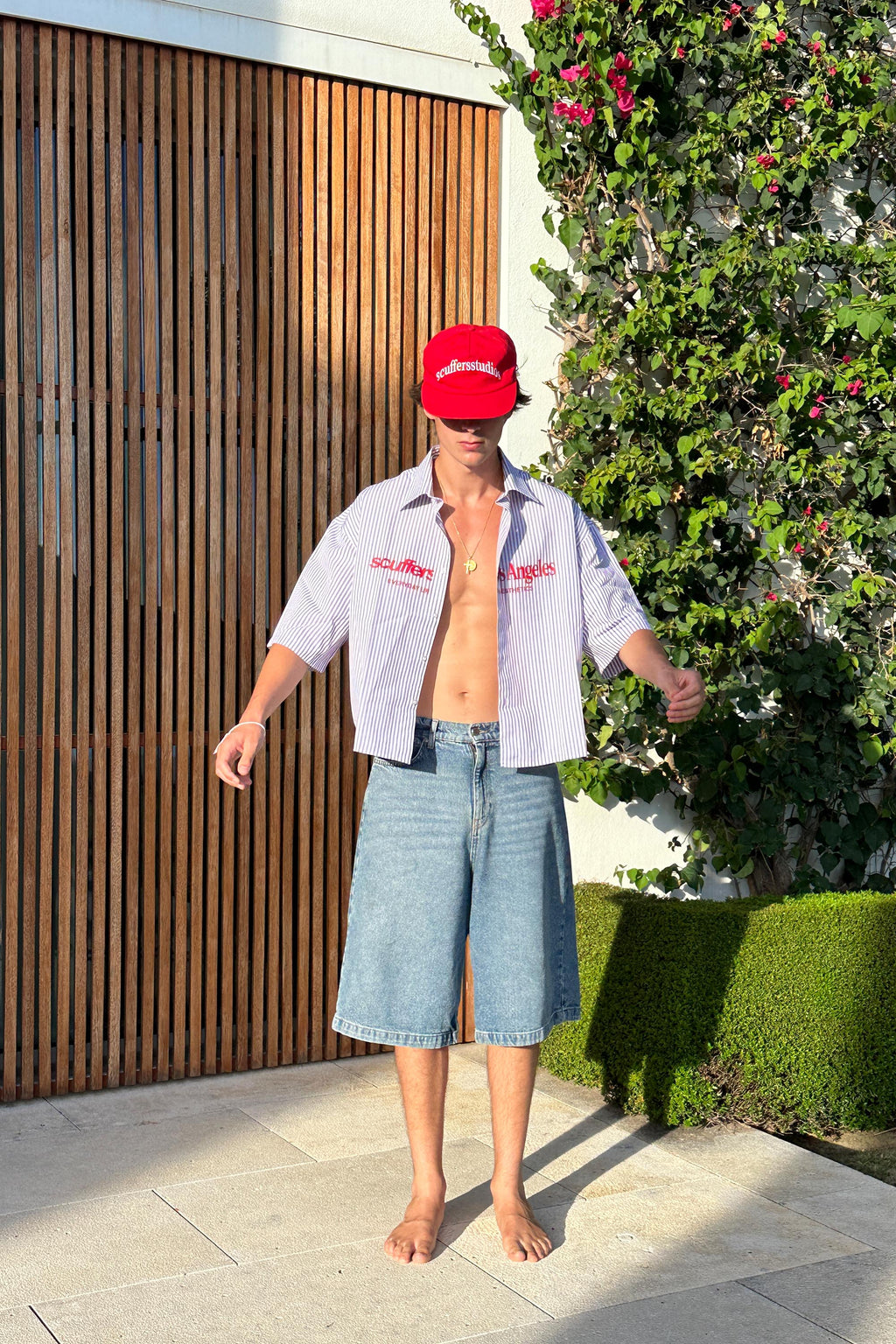 Not LA Yet Purple Striped Shirt