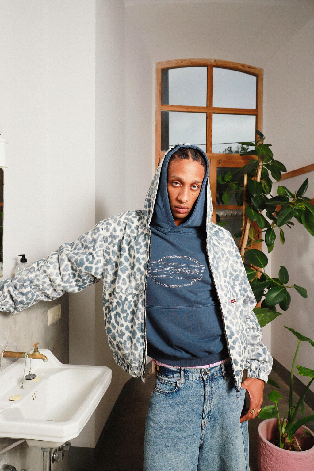 Leopard Print Work Jacket