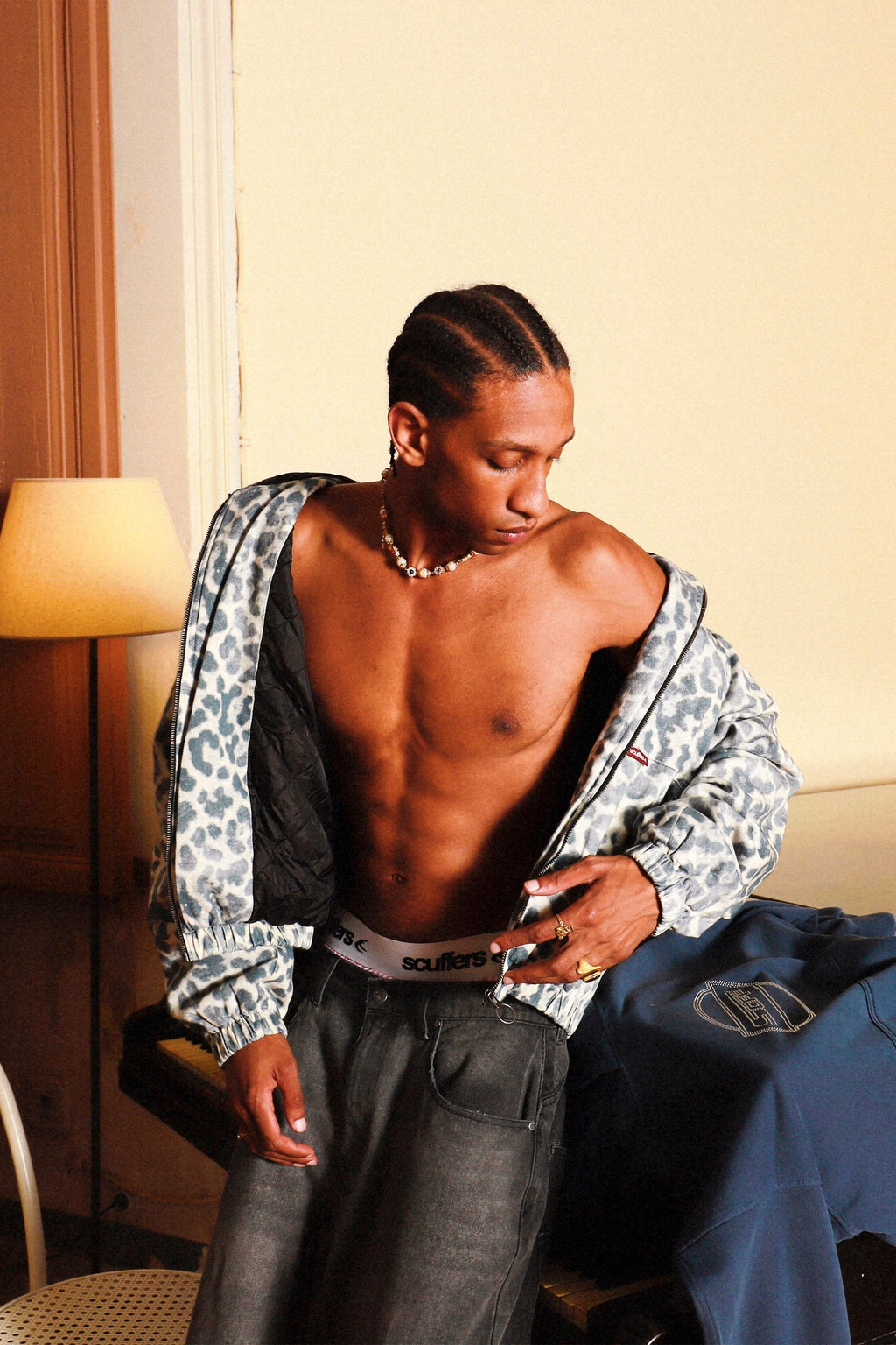 Leopard Print Work Jacket