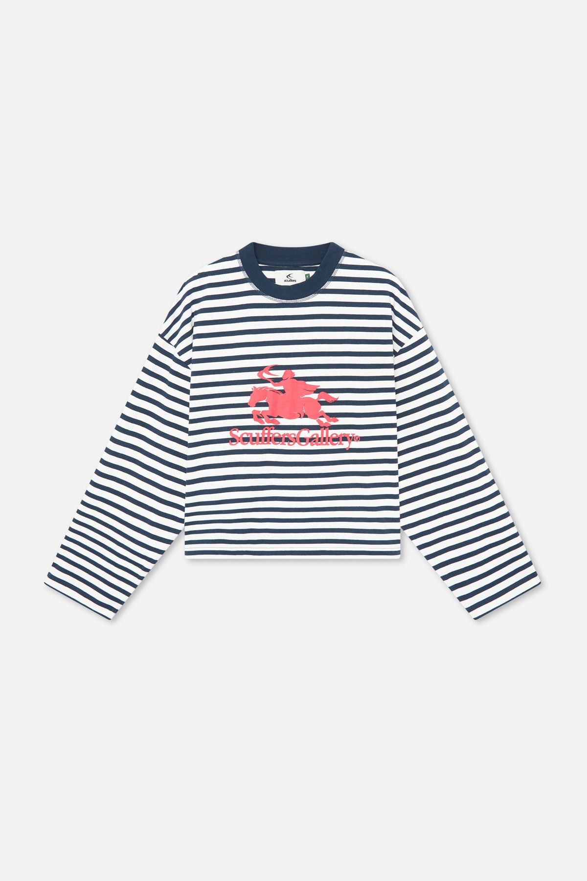 Emblem Striped Navy Longsleeve