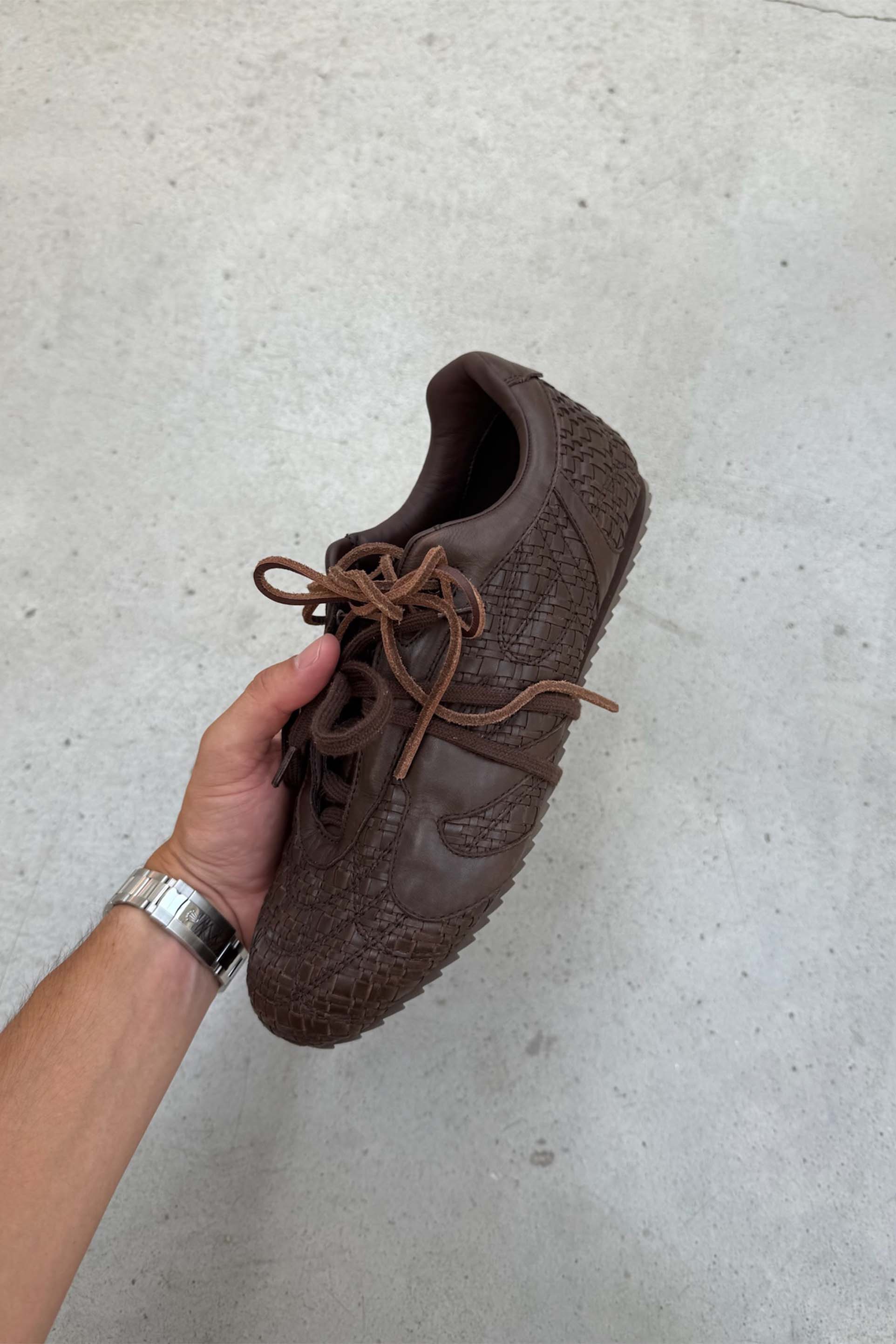 Iconic Braided Brown Sneaker