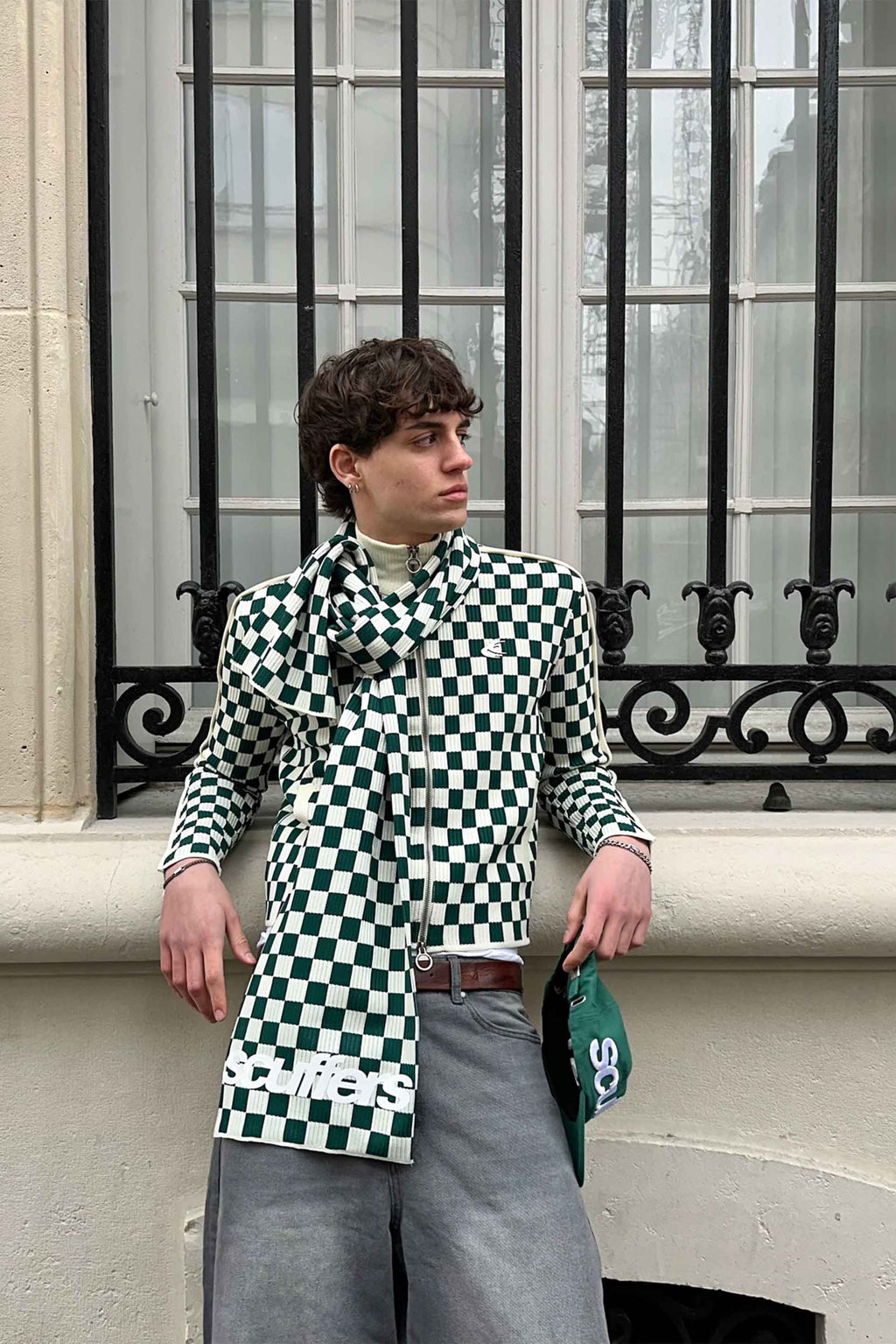 Monaco Green Checkered Zipper