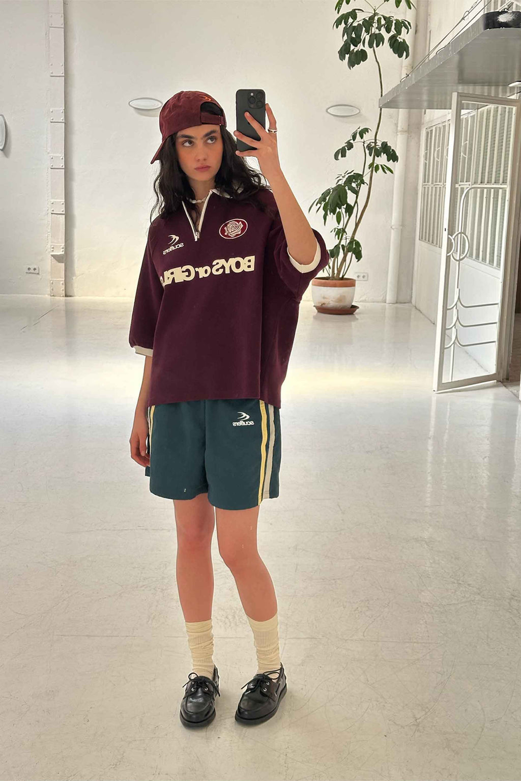 Boys or Girls Burgundy Polo