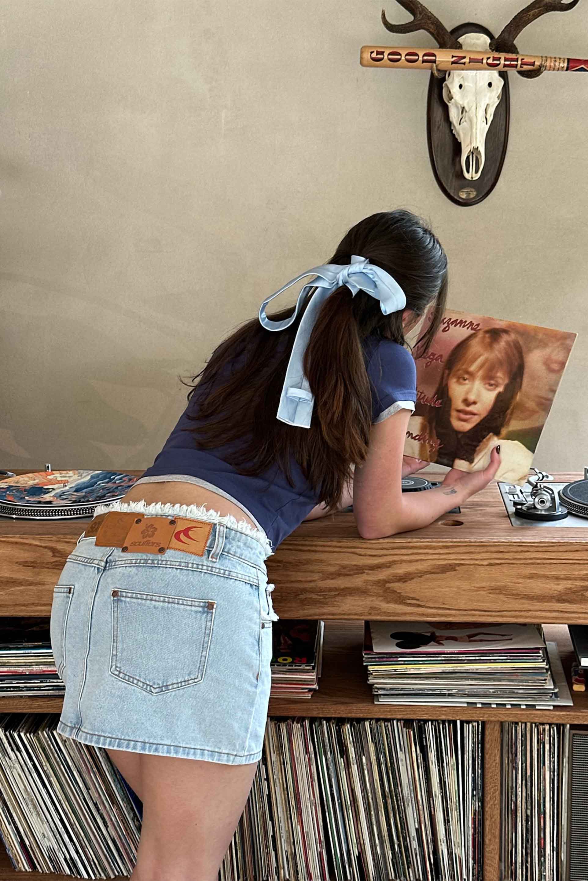 Label Light Blue Denim Skirt