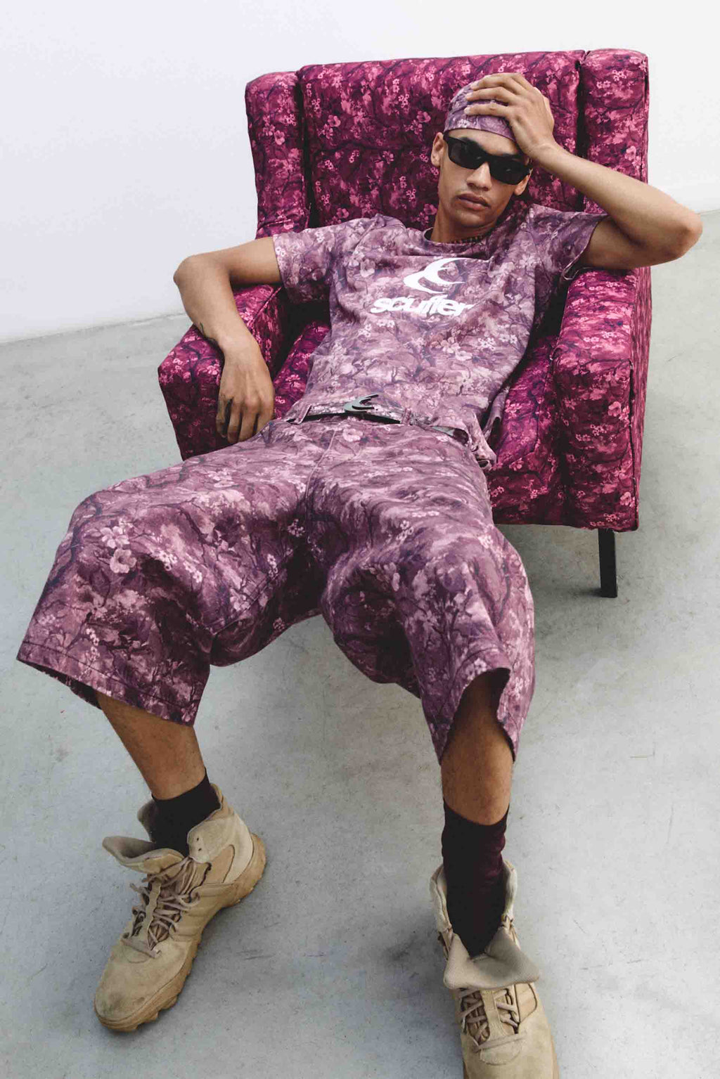 Real Flower Burgundy Jumbo Shorts