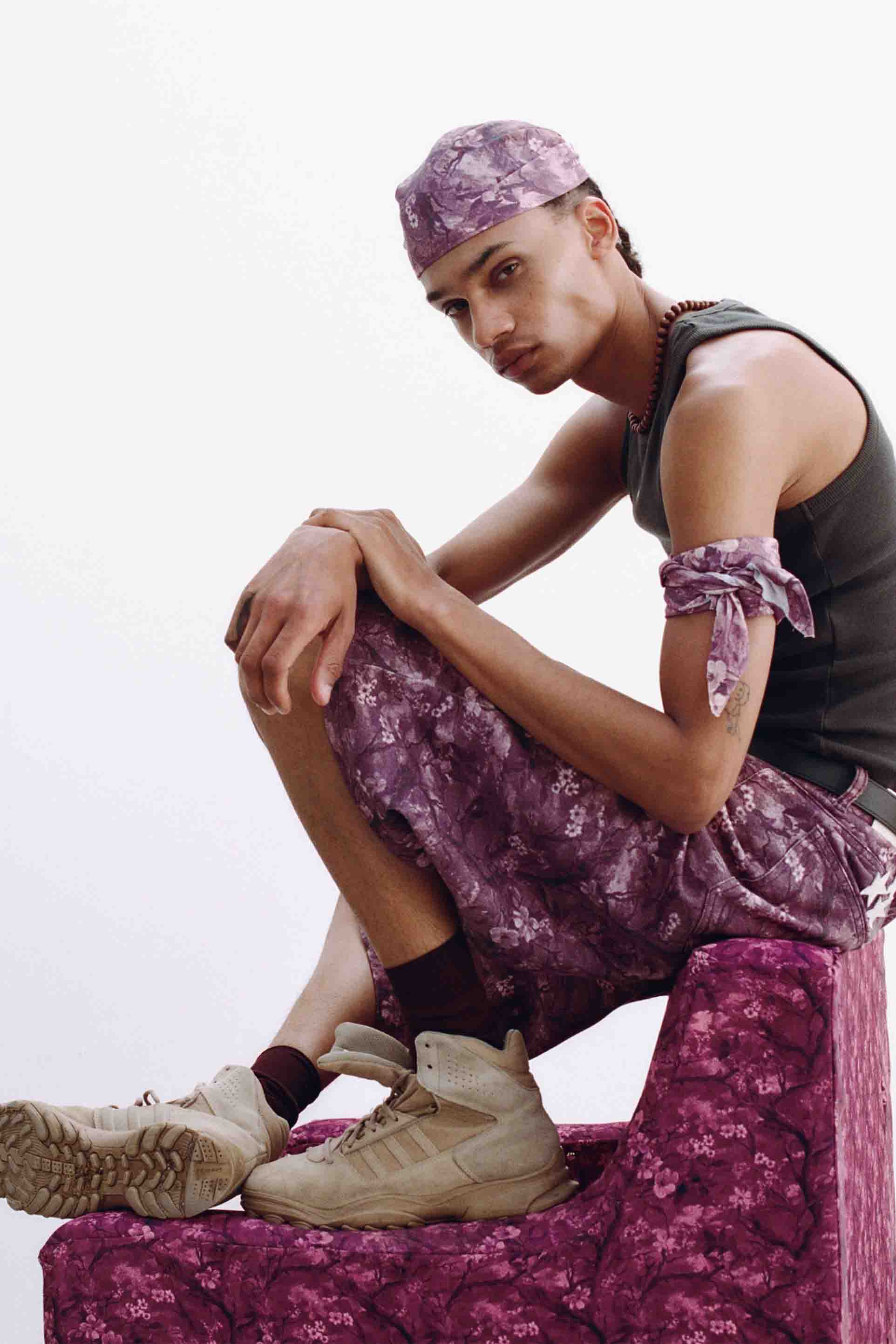 Real Flower Burgundy Jumbo Shorts