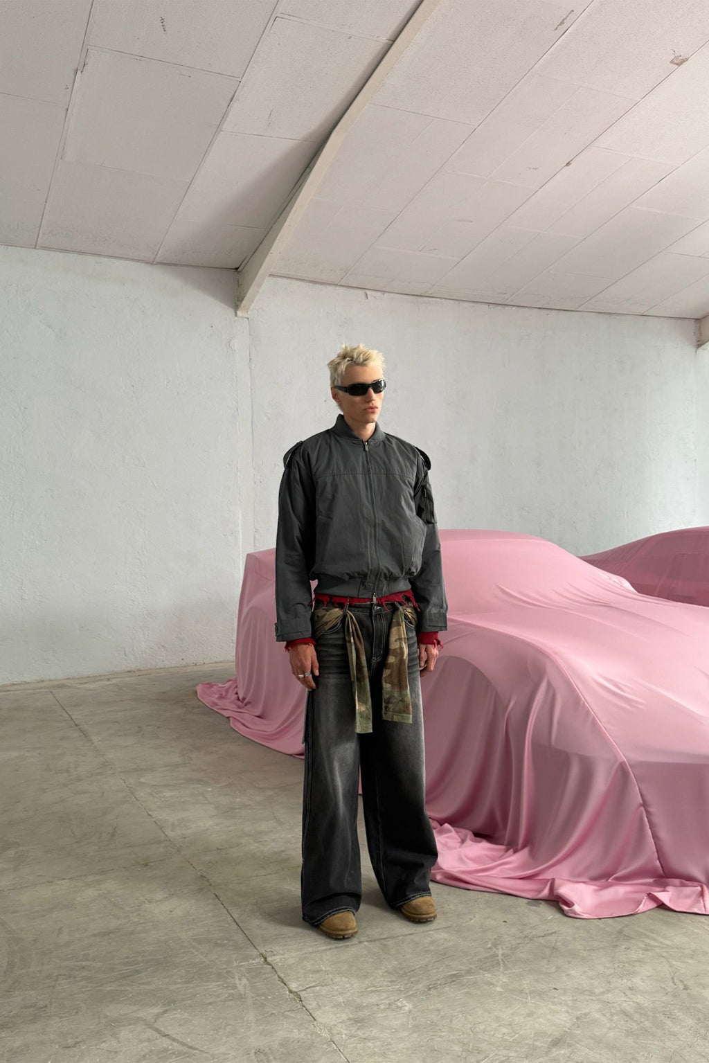 London Dark Grey Bomber Jacket