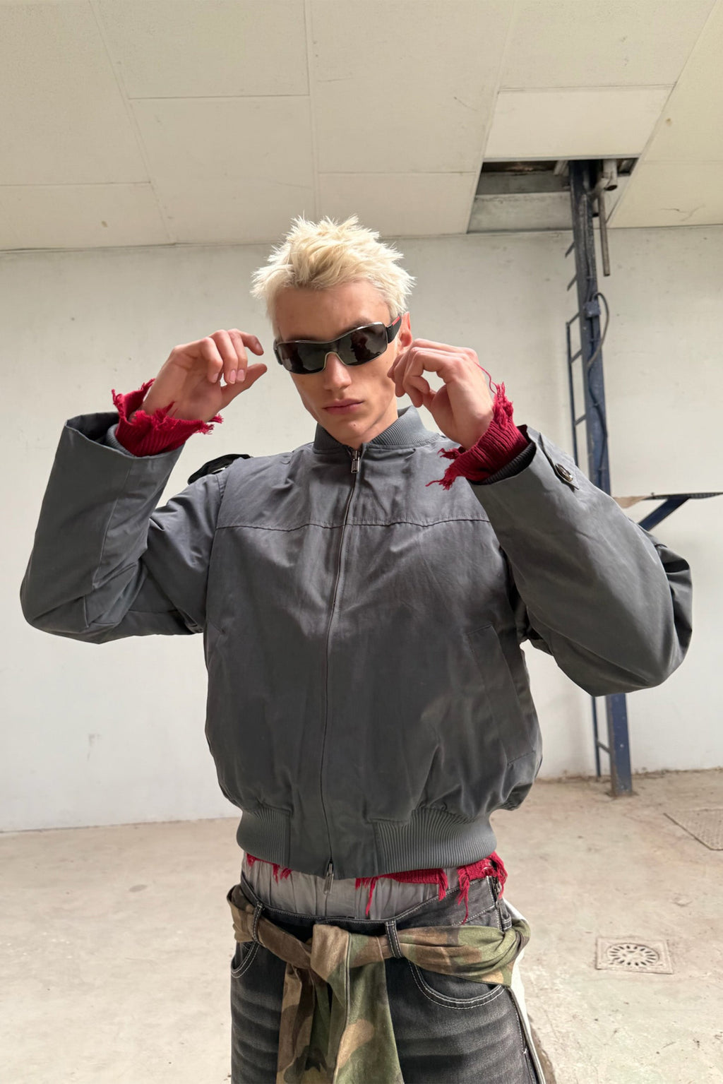 London Dark Grey Bomber Jacket