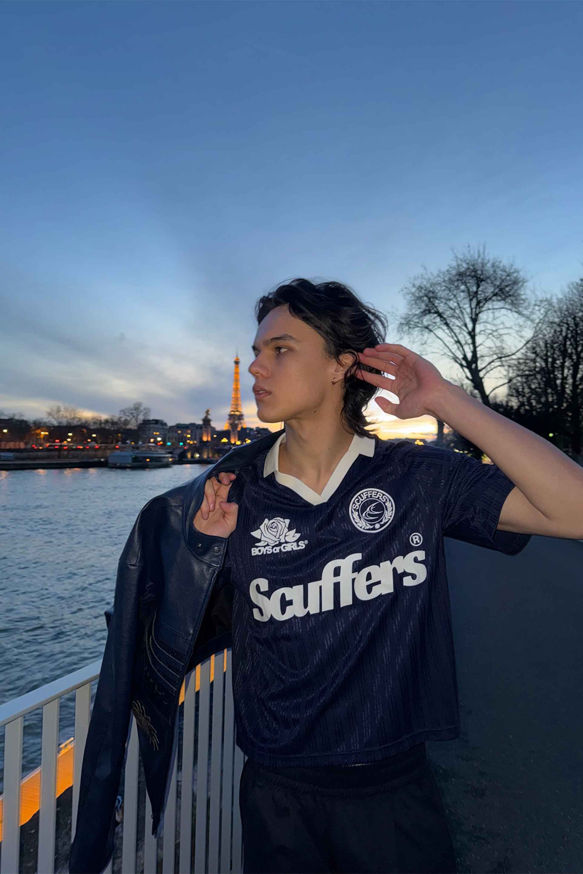 Pearl Navy Football T-Shirt