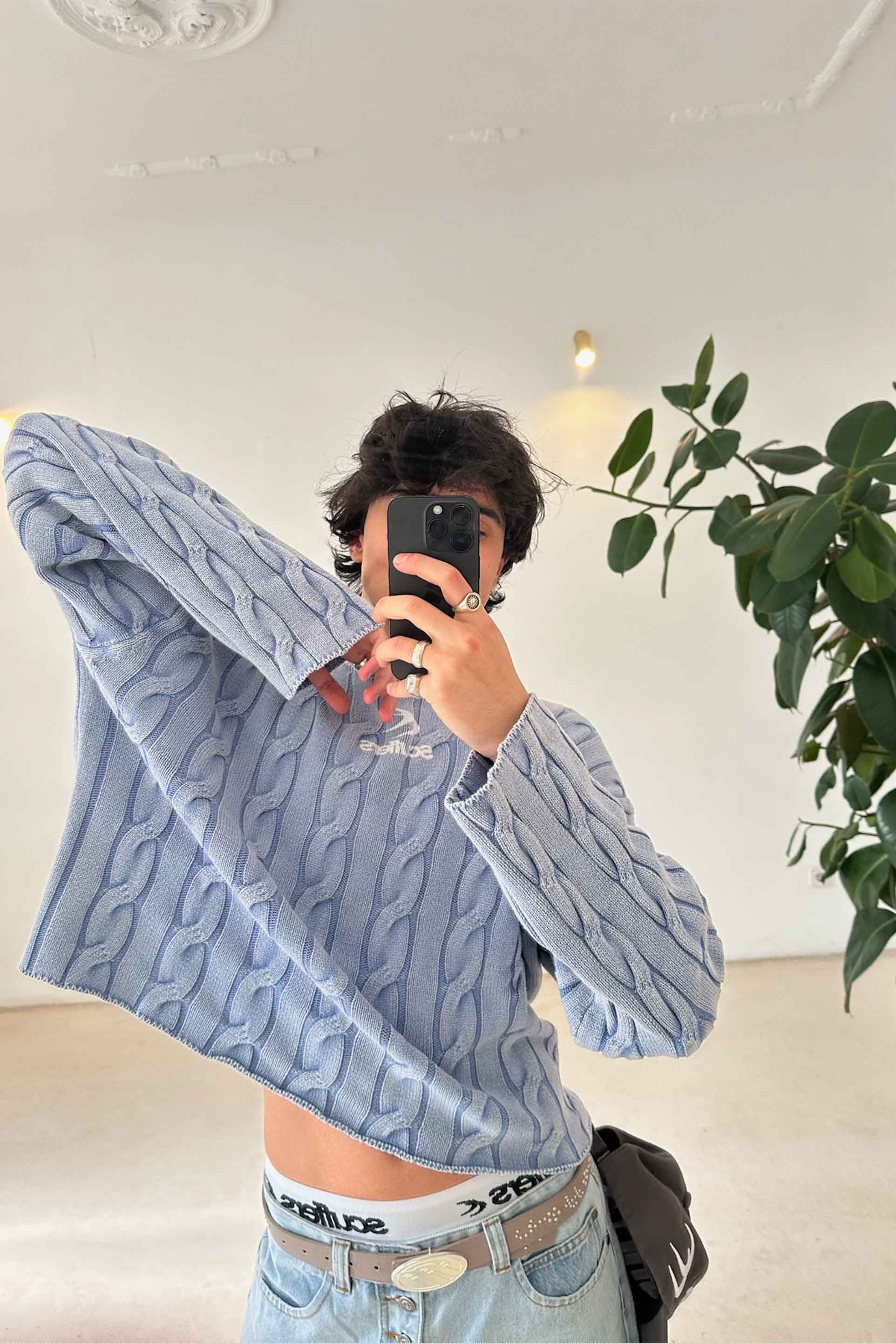 New Trench Blue Knit