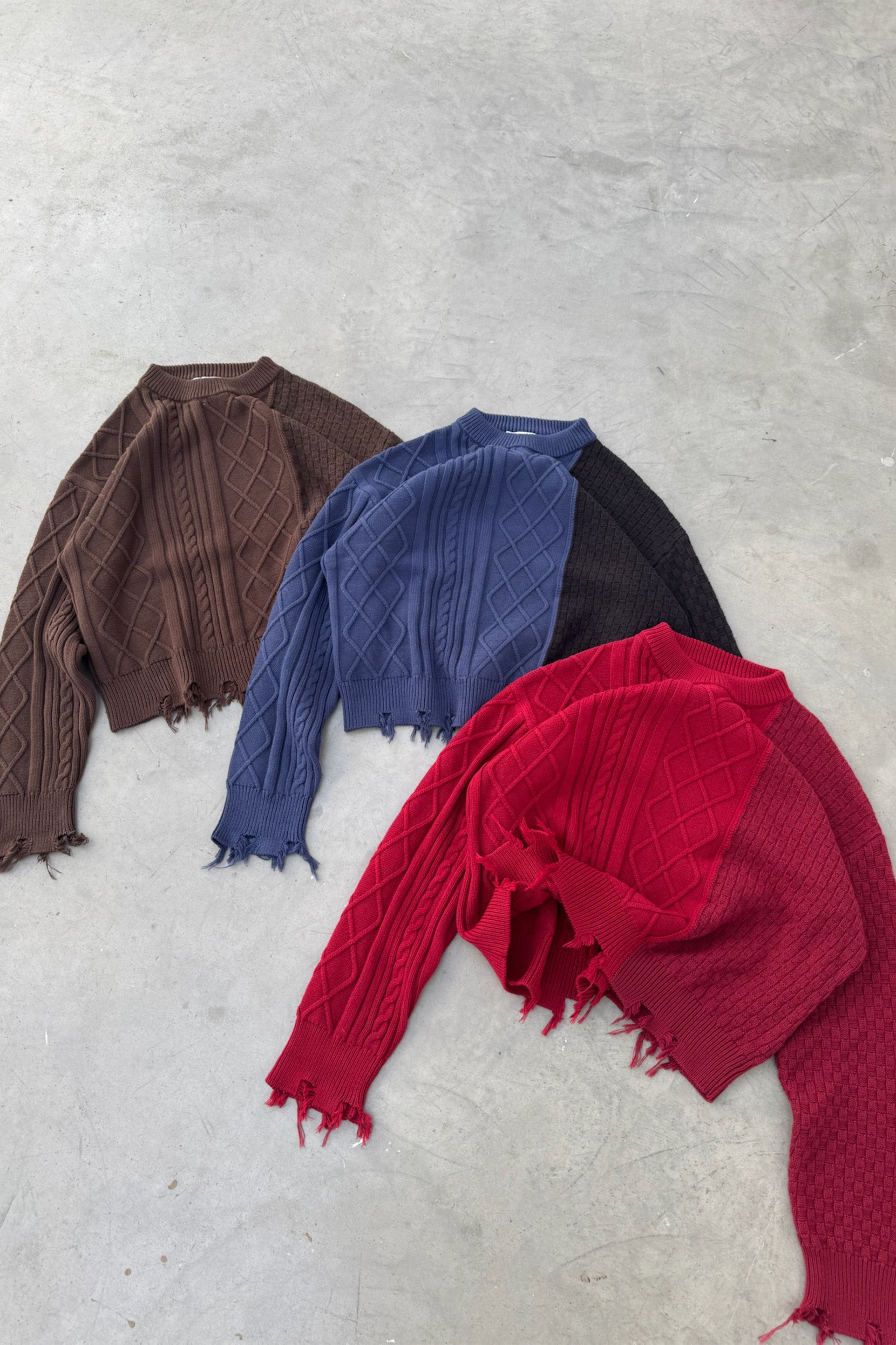 Split Brown Knit