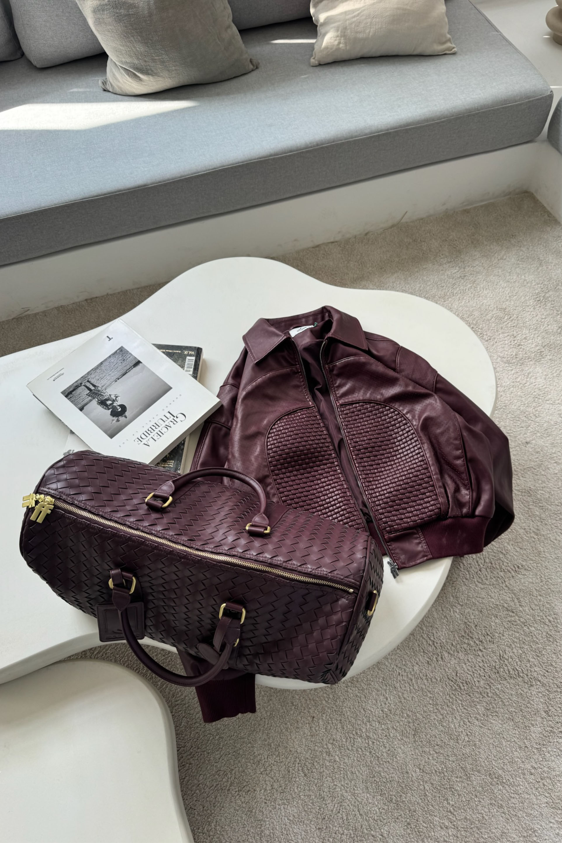 Country Burgundy Duffle Bag