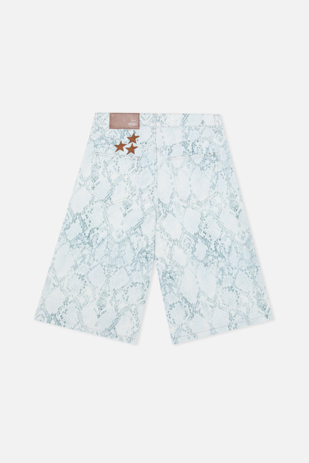 Jumbo Light Blue Snakeprint Shorts