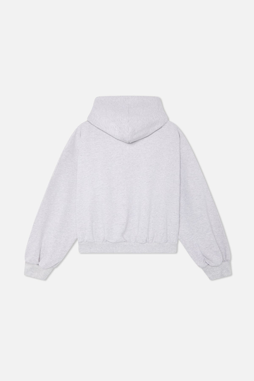 Logo Grey Melange Zipped Hoodie