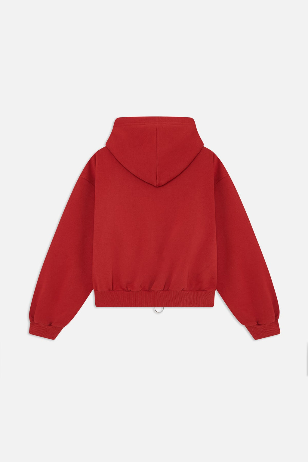 Logo Red Zipped Hoodie