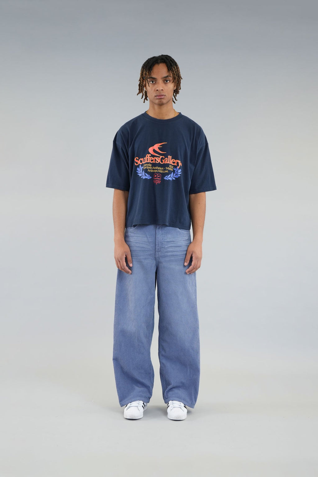Jumbo Corduroy Blue Pants