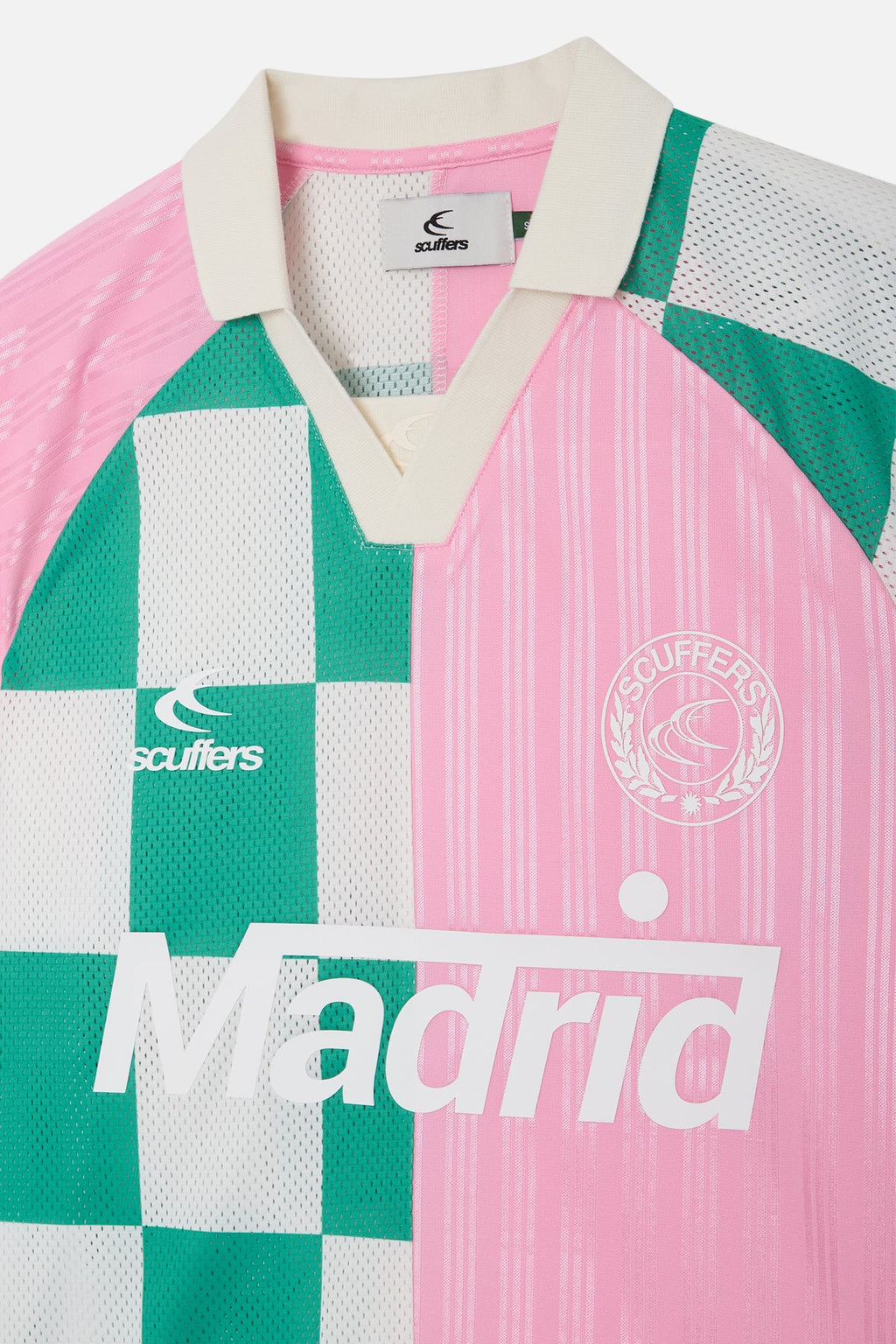 Madrid Pink & Checkered Football T-Shirt