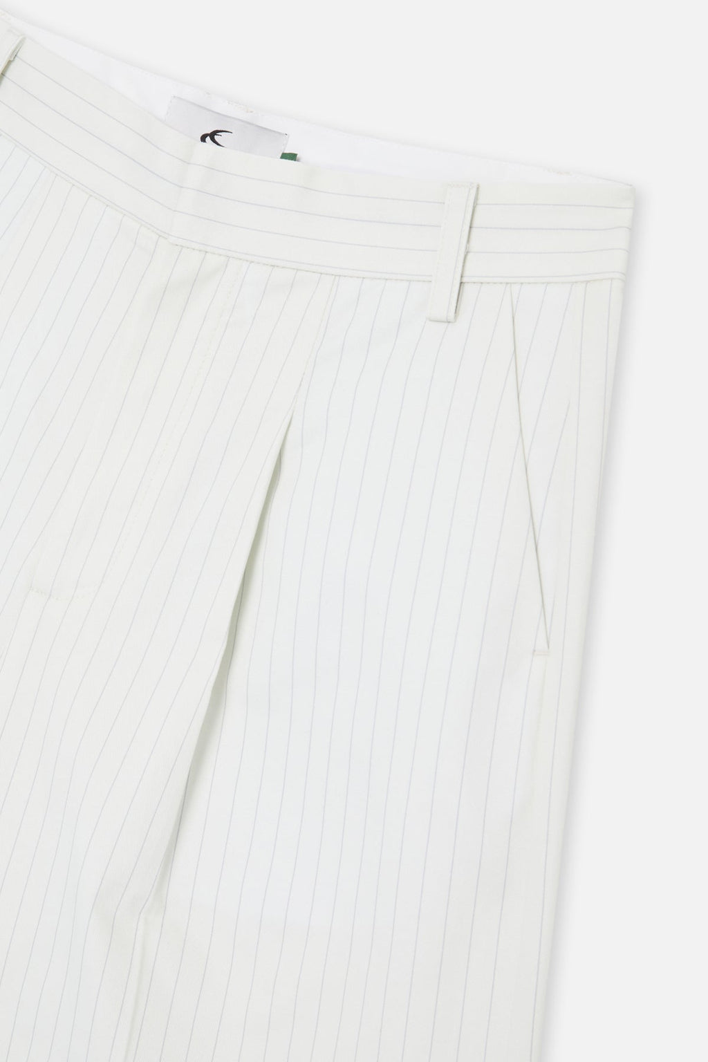 Maison Ecru Pinstripe Shorts