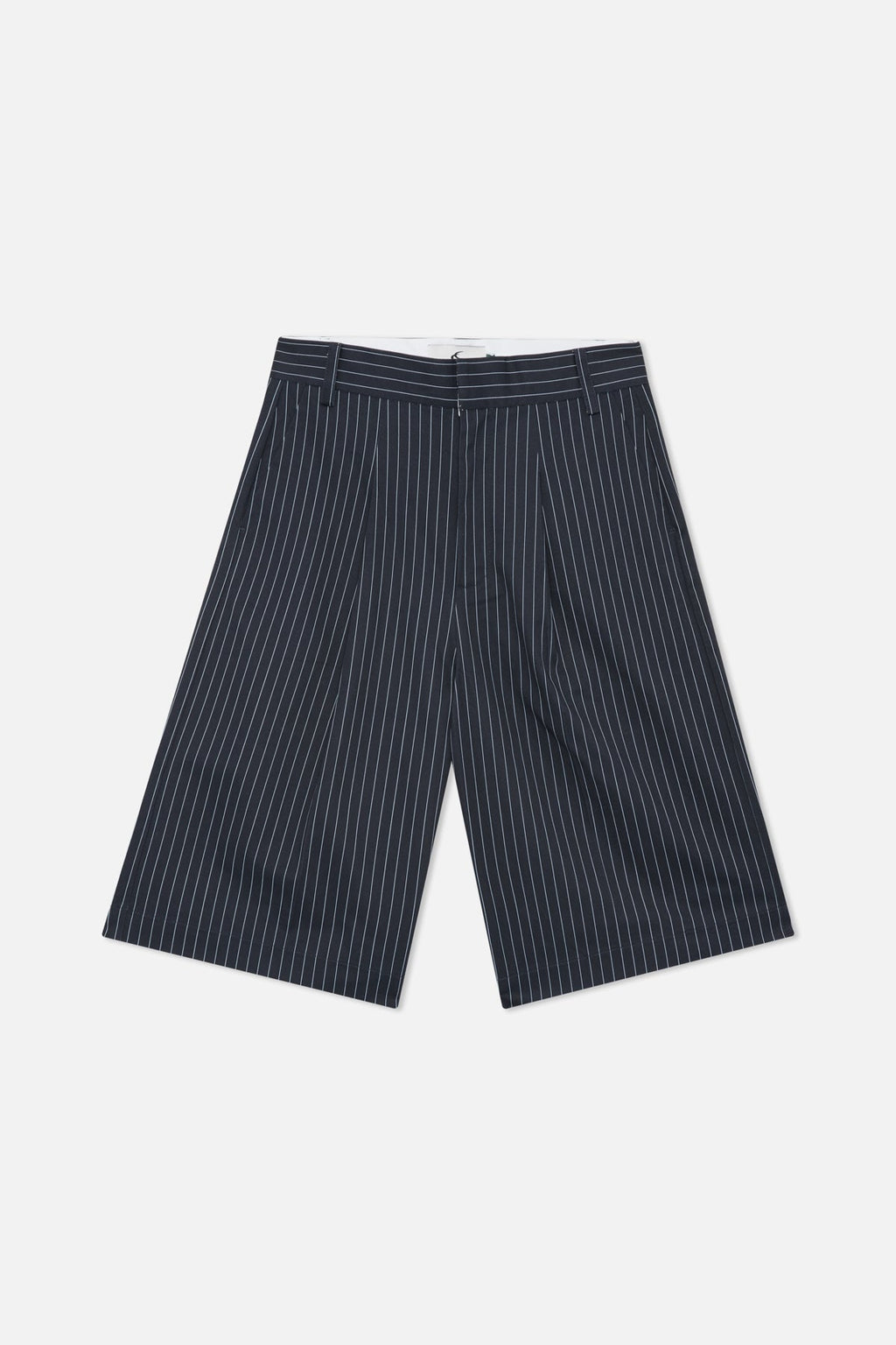 Maison Navy Pinstripe Shorts
