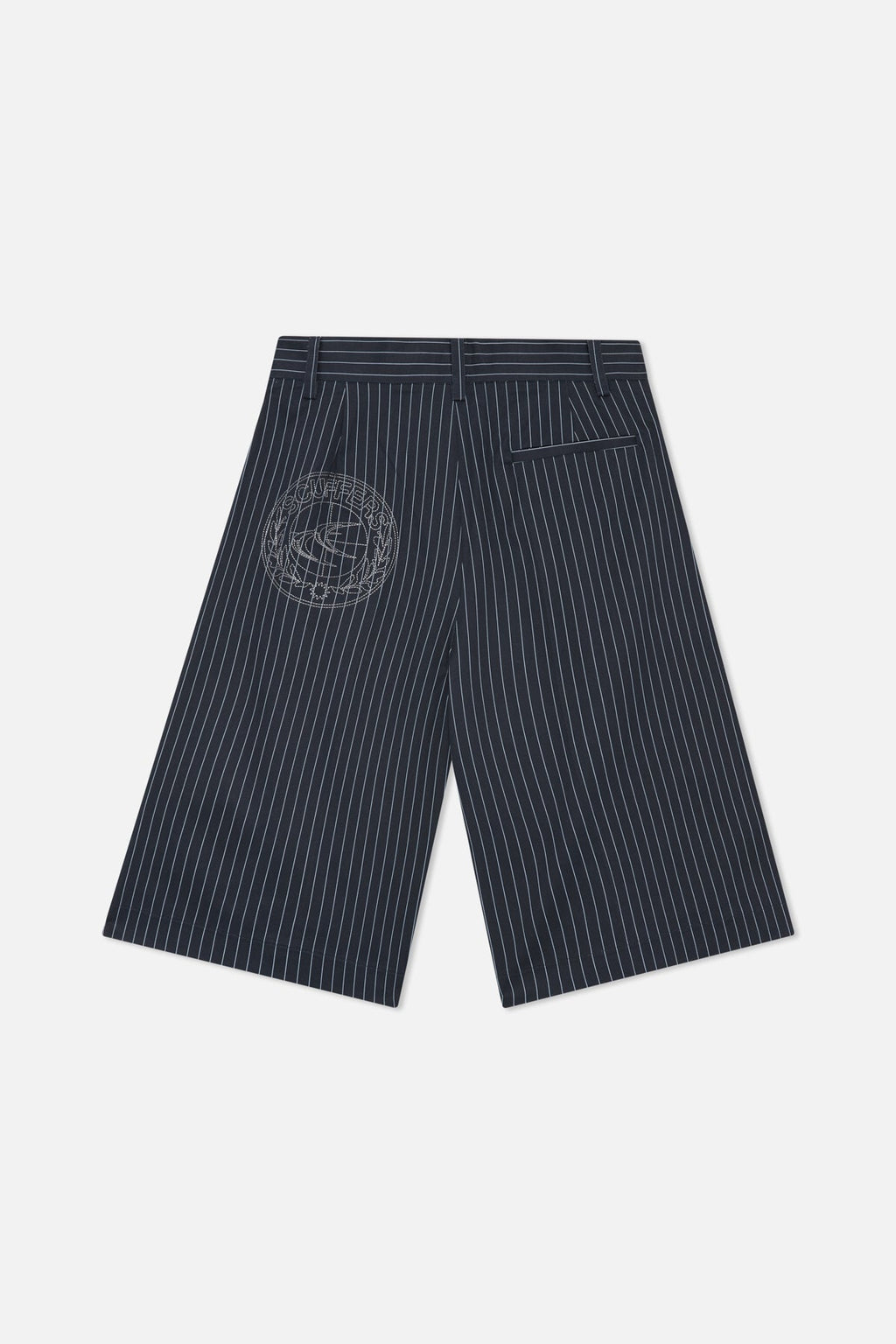 Maison Navy Pinstripe Shorts
