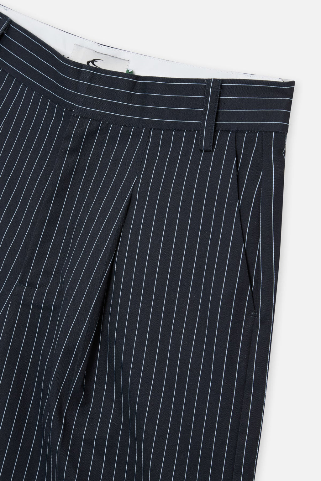 Maison Navy Pinstripe Shorts