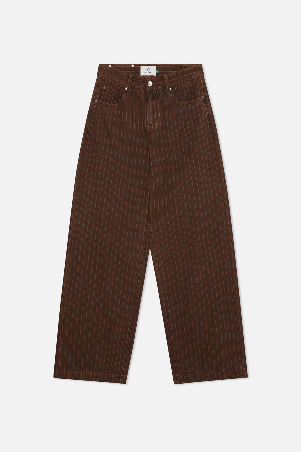 Pinstripe Carrie Brown Pants
