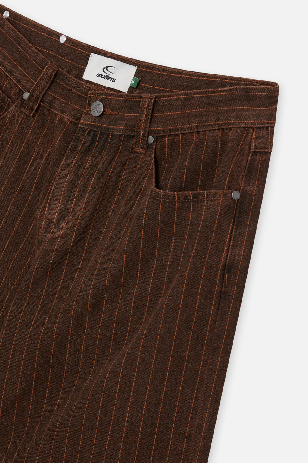 Pinstripe Carrie Brown Pants