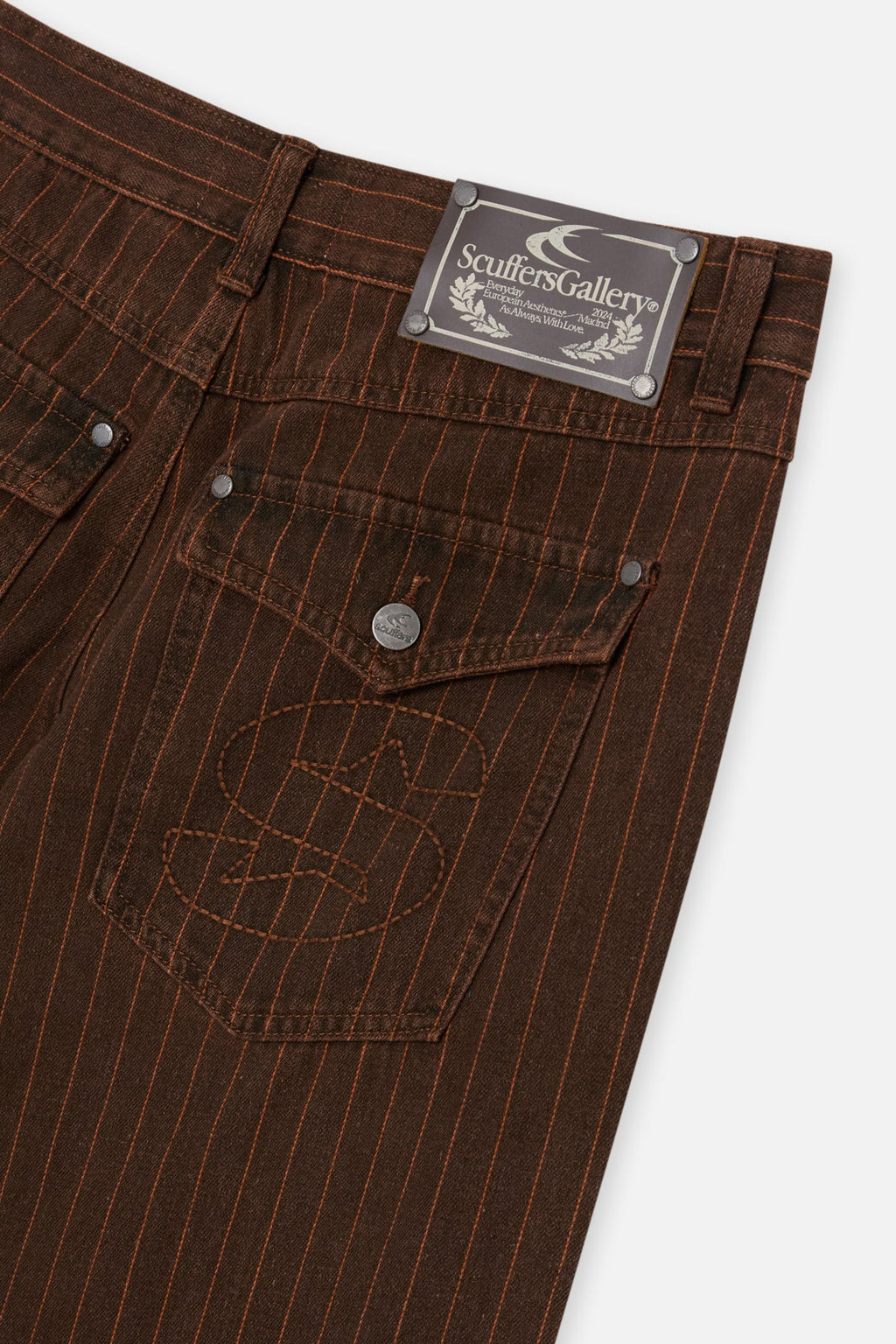 Pinstripe Carrie Brown Pants